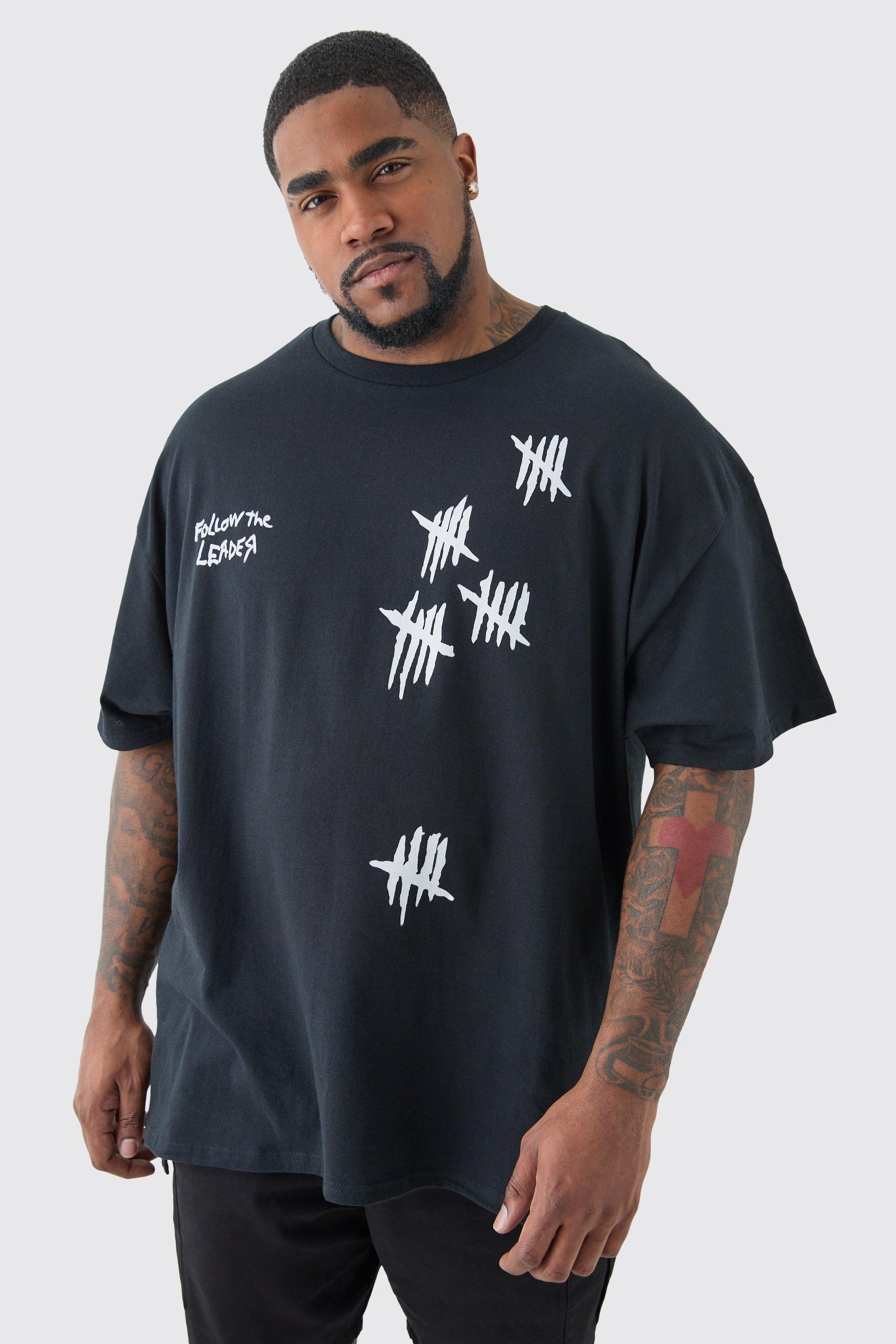 Image of Plus Oversized Korn T-shirt In Black, Nero