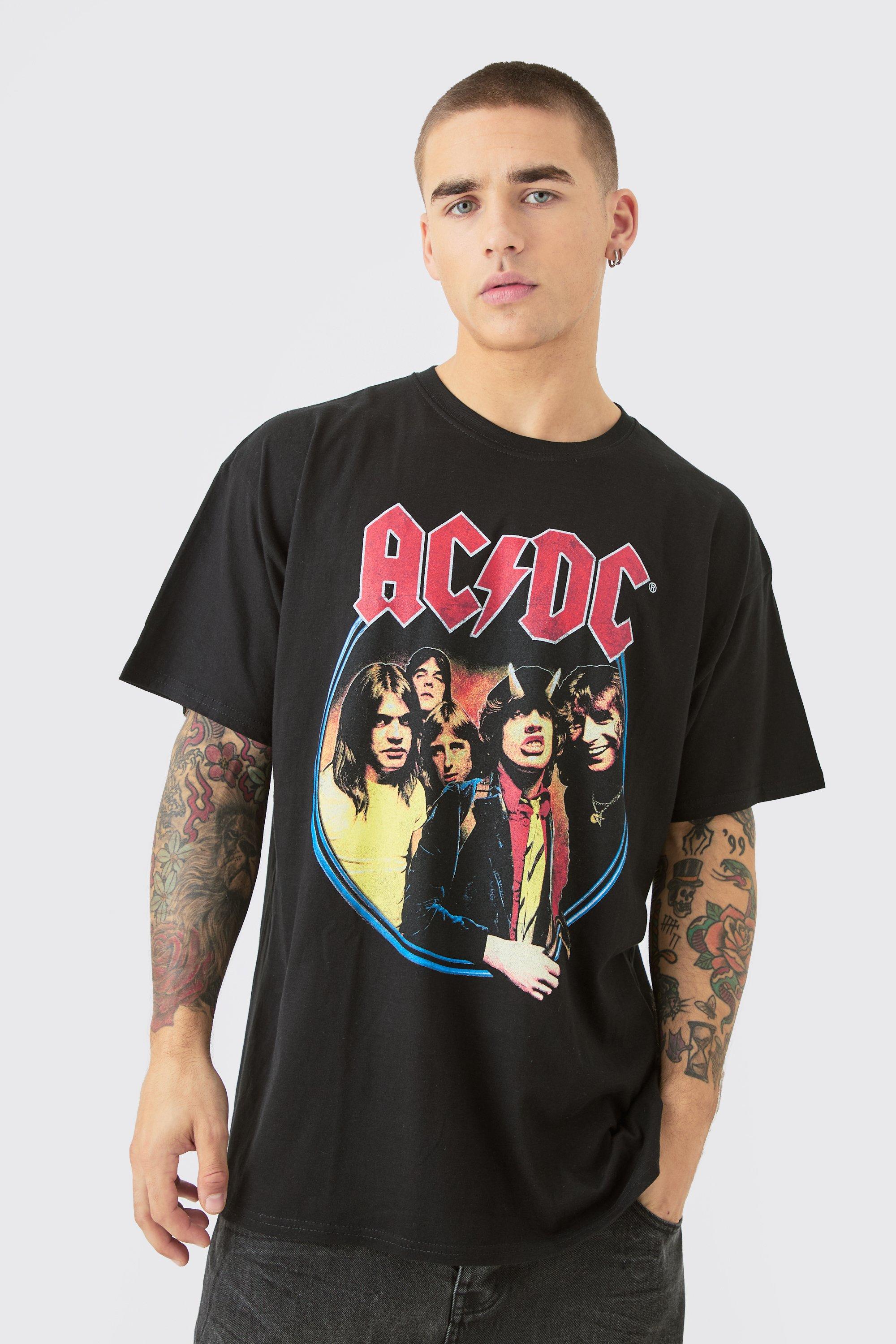 Image of Oversized Acdc Tour License T-shirt, Nero