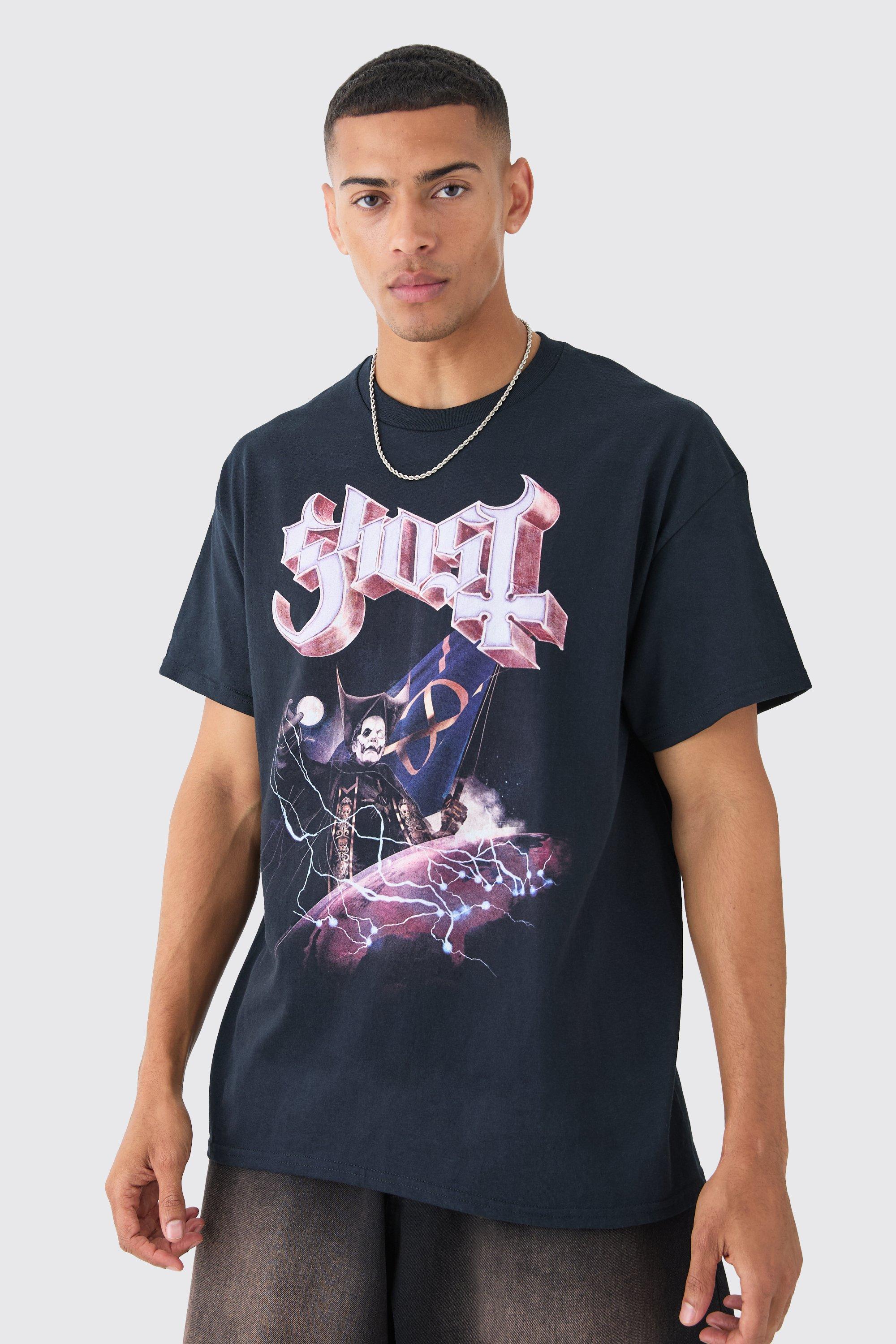 Image of Oversized Ghost License T-shirt, Nero