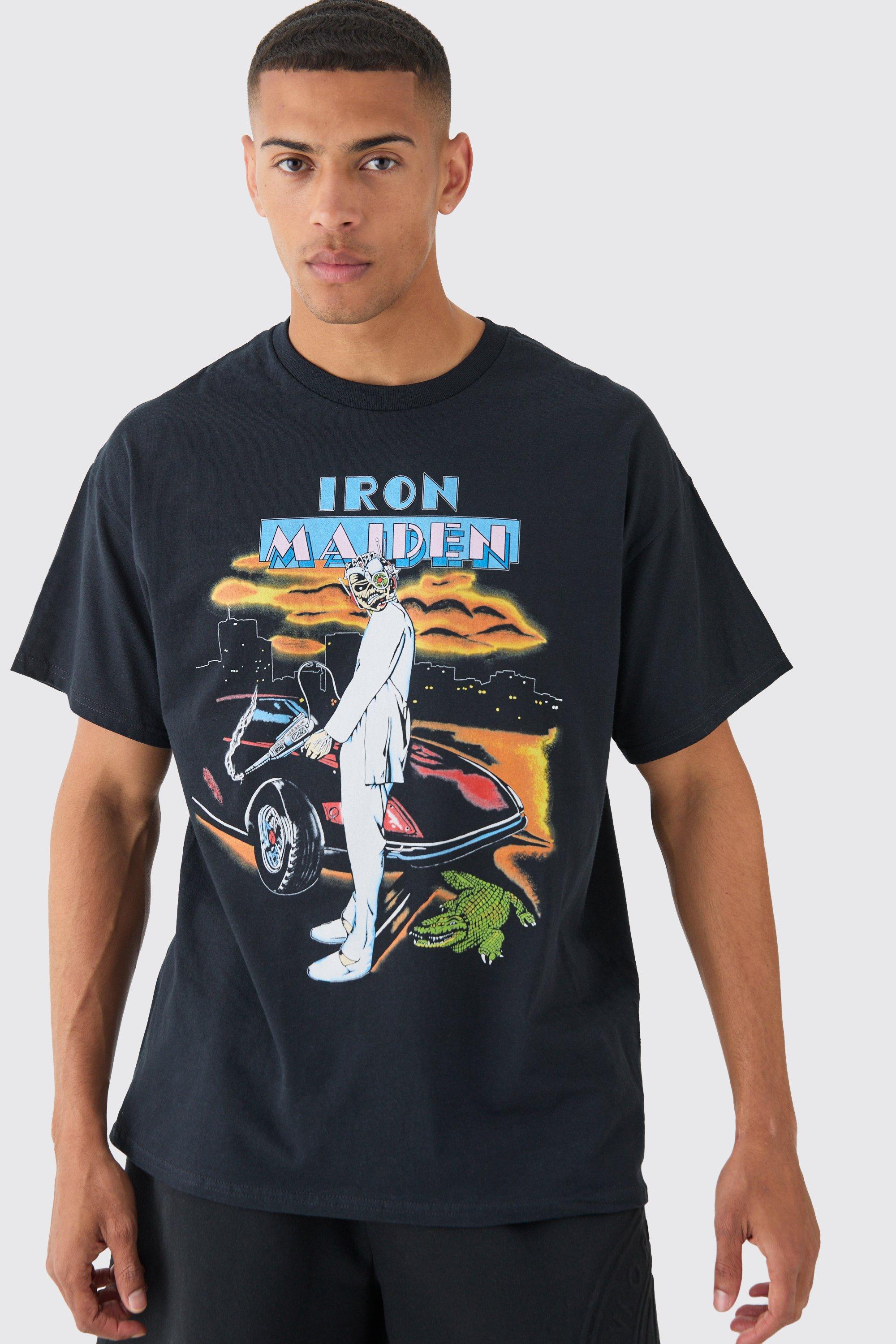 Image of Oversized Iron Maiden License T-shirt, Nero