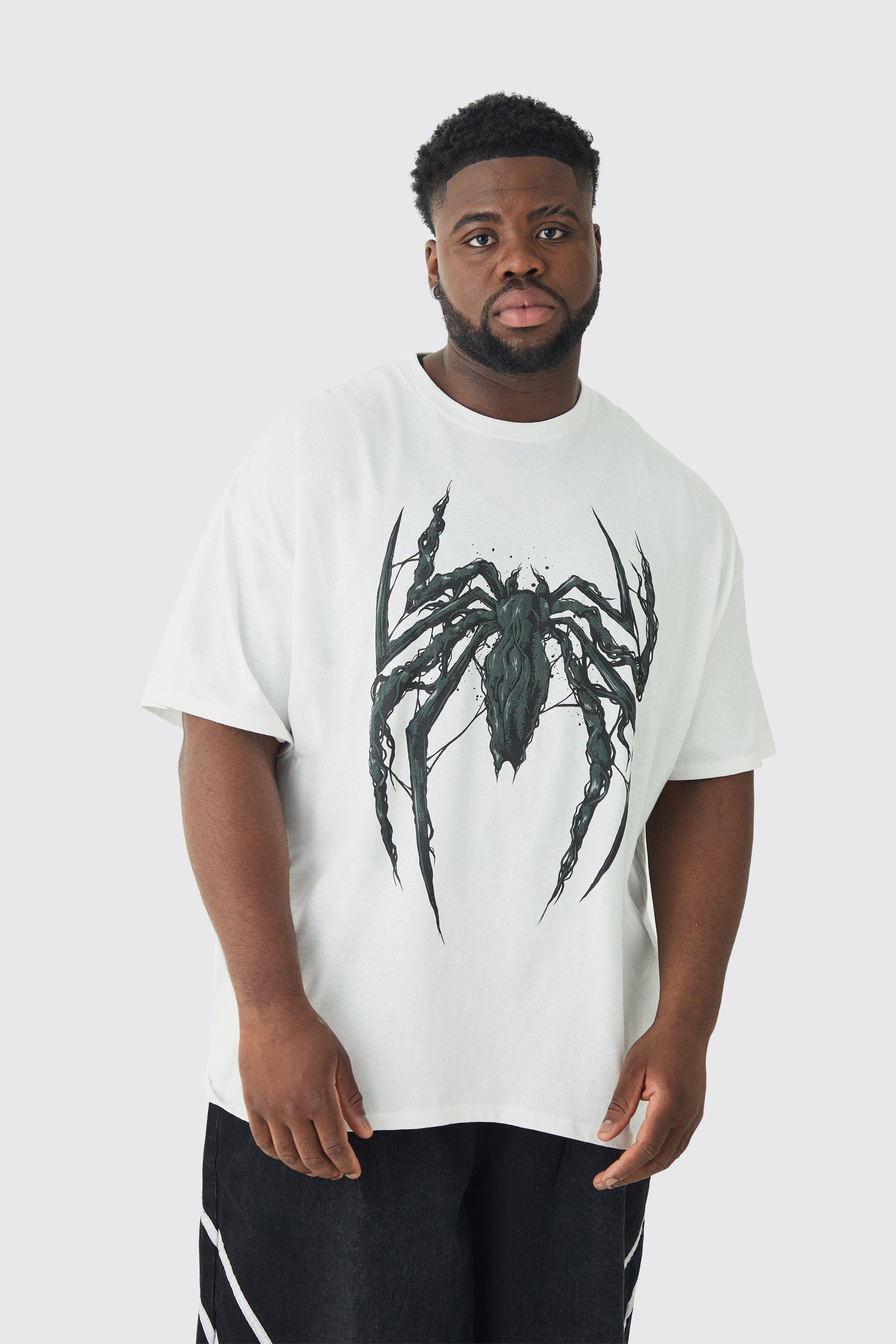 T-shirt Plus Size ufficiale con stampa di Venom fronte e retro, Bianco