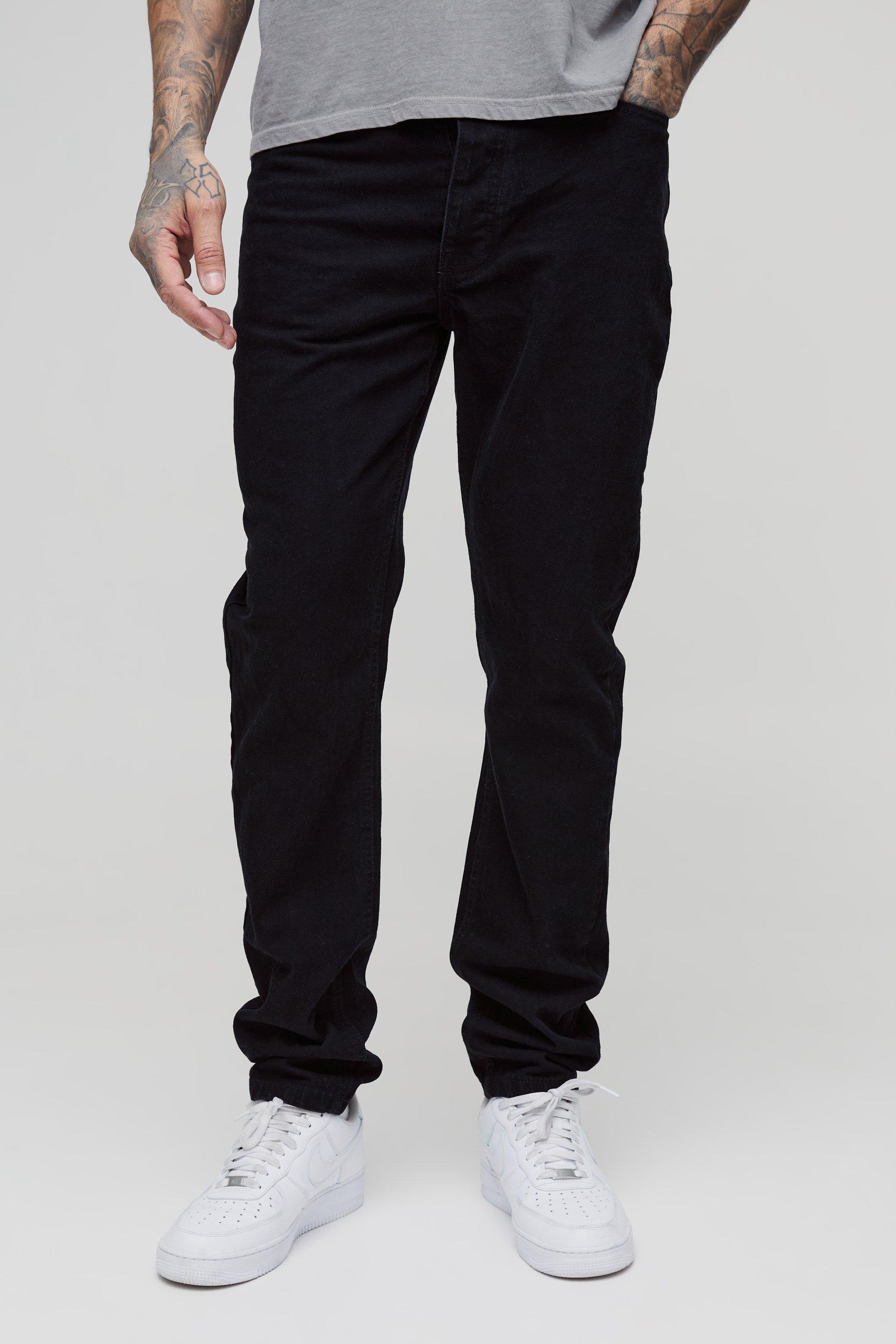 Image of Jeans Tall Slim Fit in denim rigido, Nero