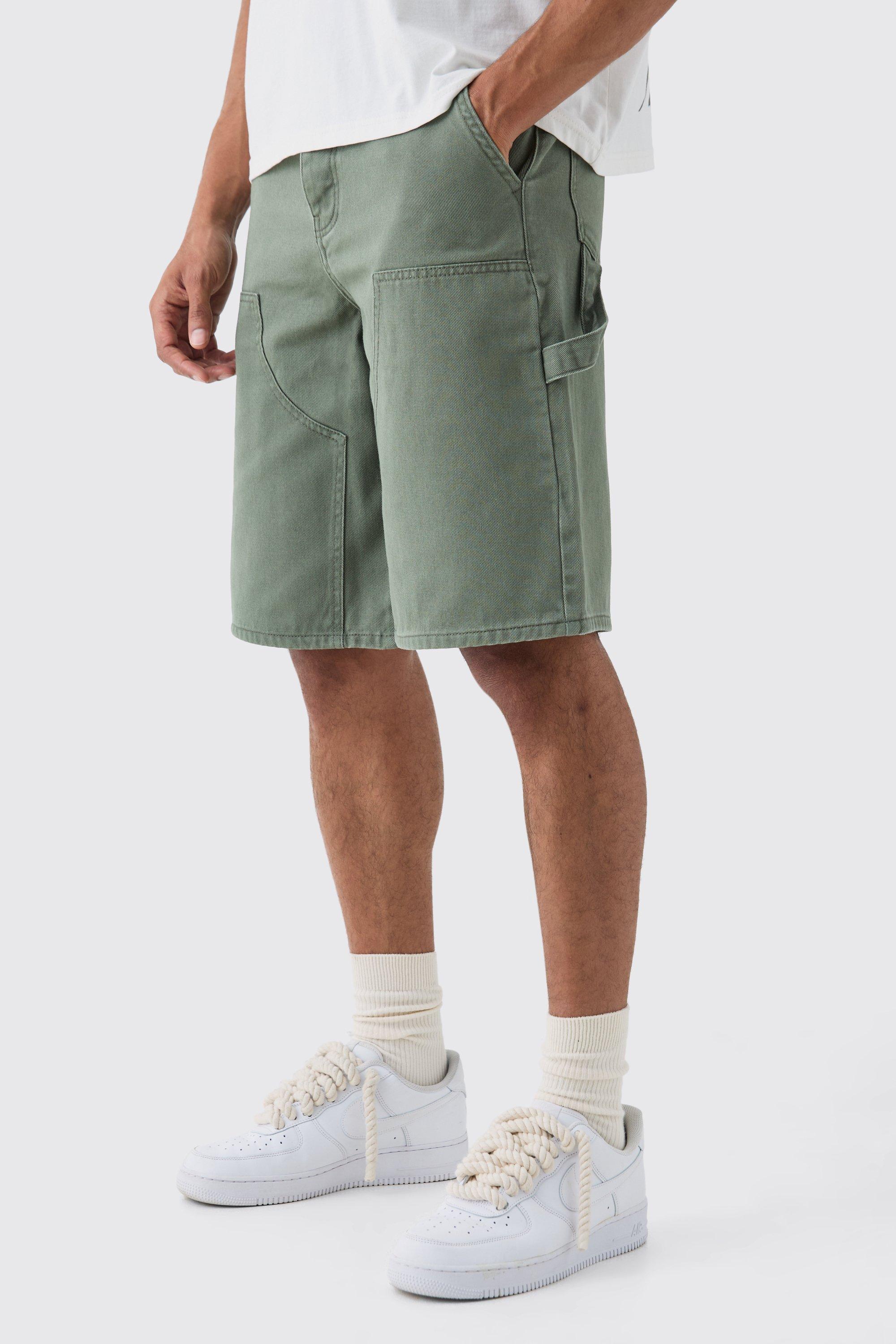 Pantaloni tuta in denim sovratinti Carpenter, Verde