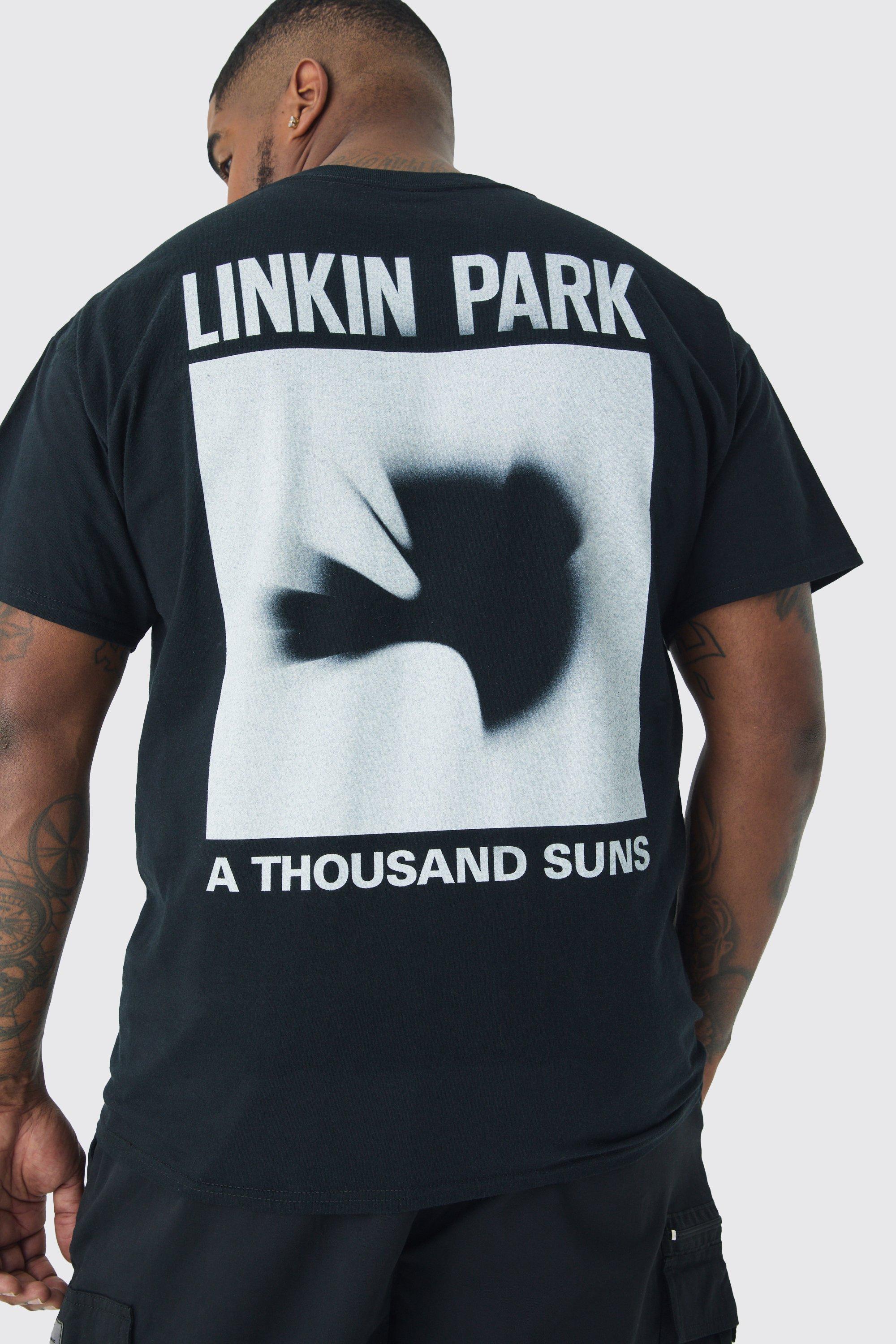 Mens Black Plus Linkin Park License T-shirt, Black