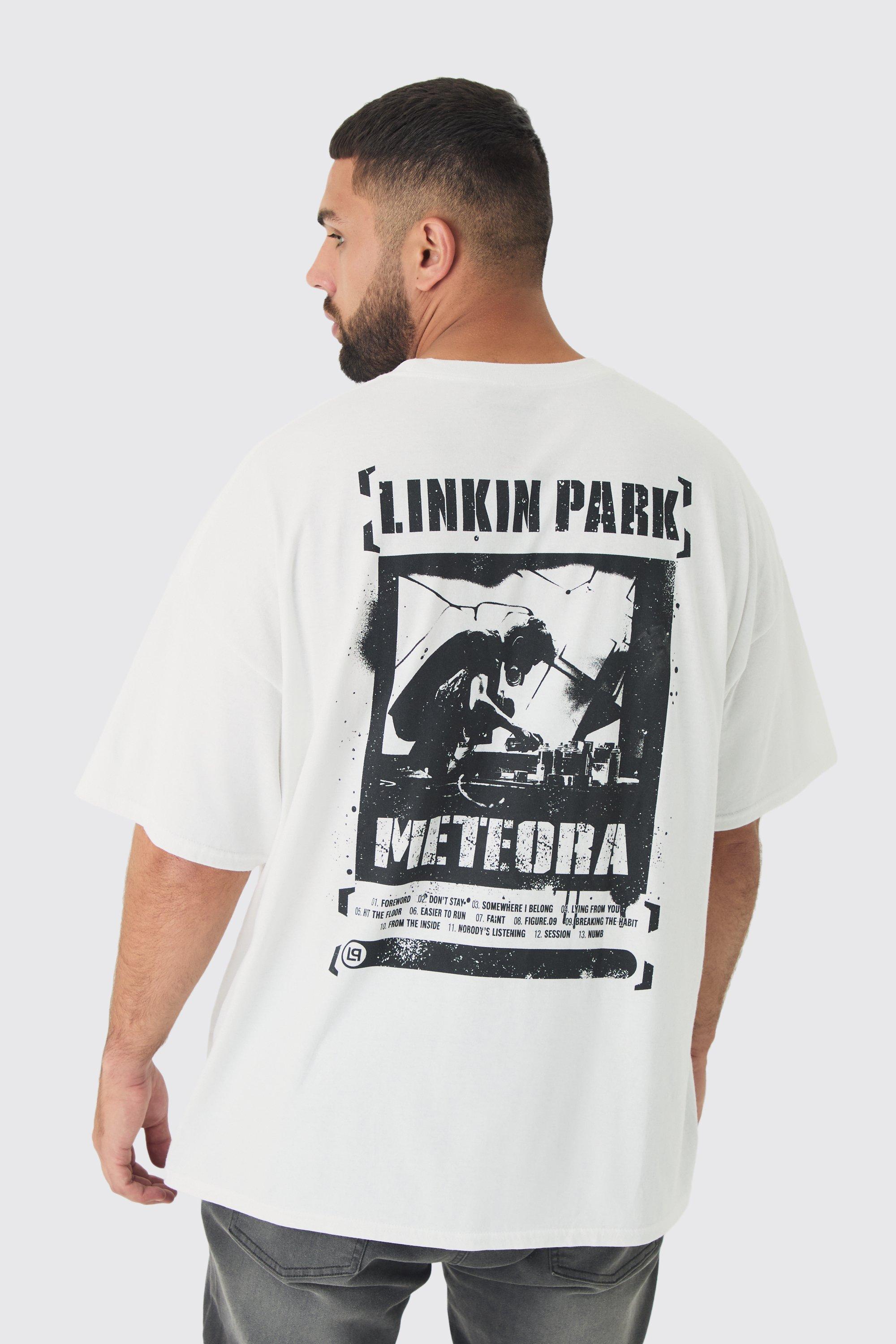 Mens White Plus Linkin Park License T-shirt, White