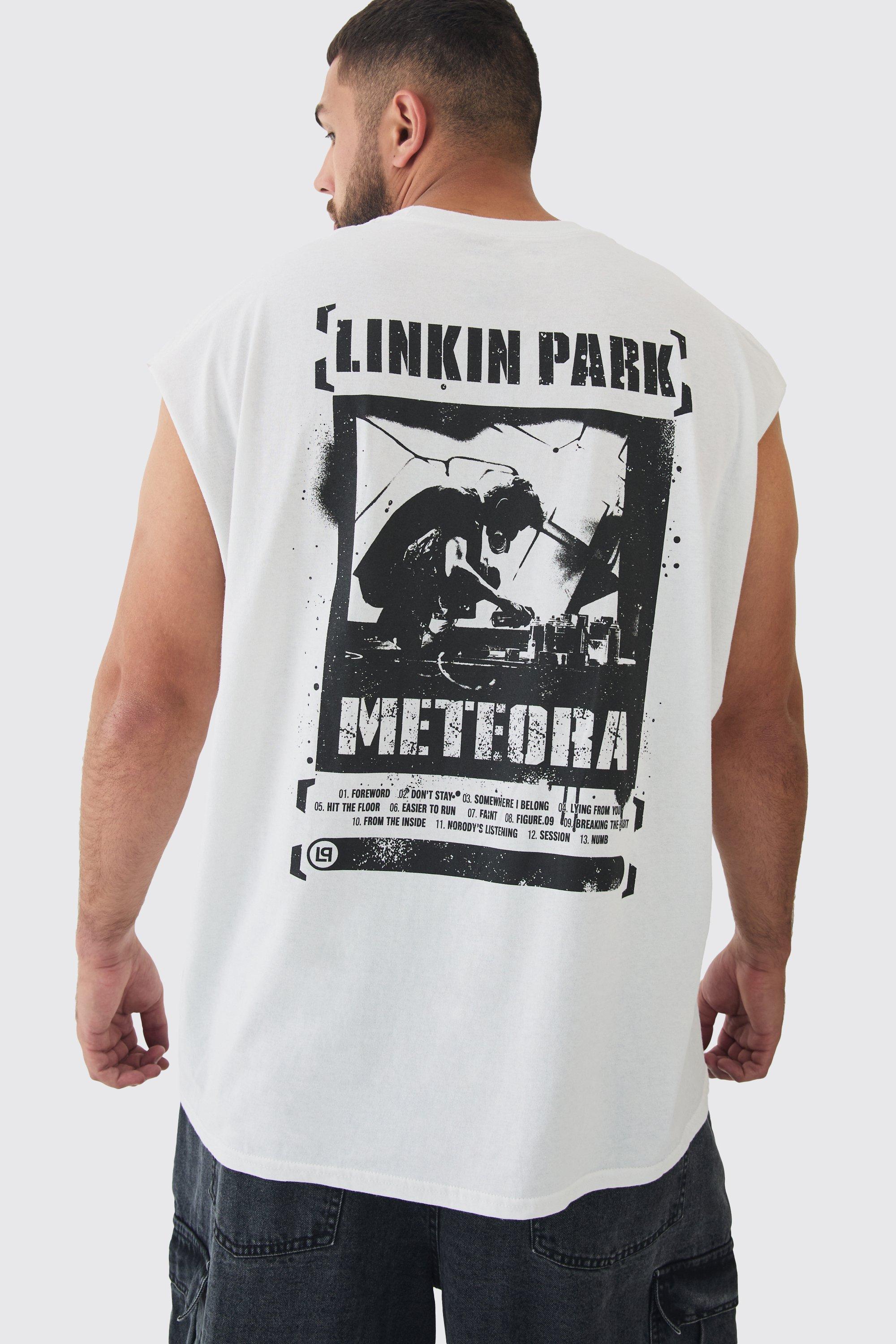 Mens White Plus Linkin Park License vest Top, White