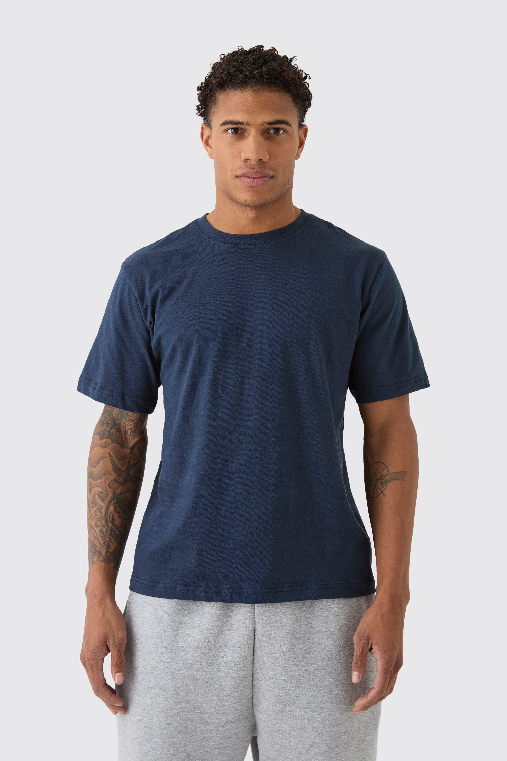 T-shirt Basic a girocollo, Navy