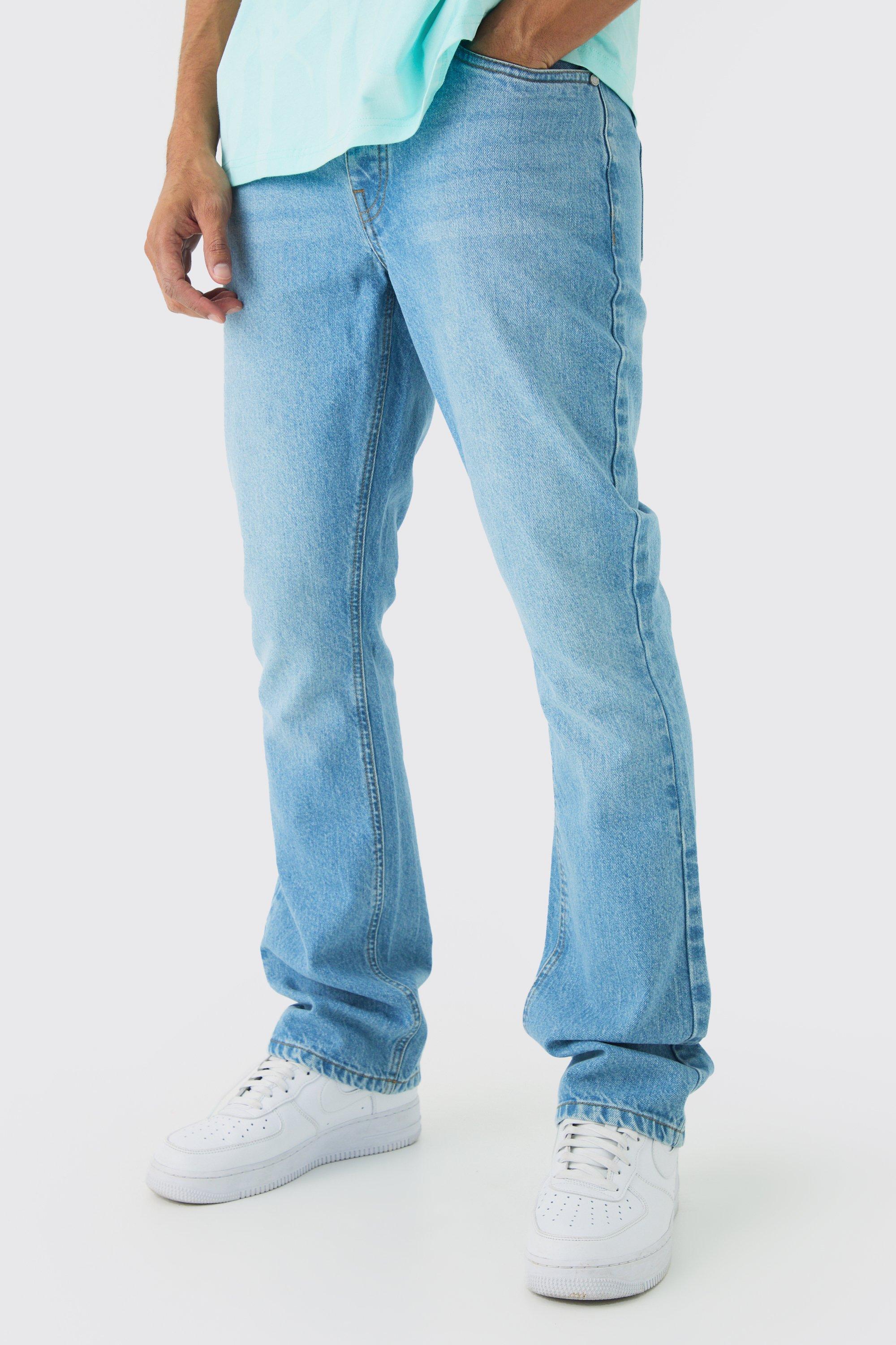 Slim Rigid Flare Jean In Light Blue, Azzurro