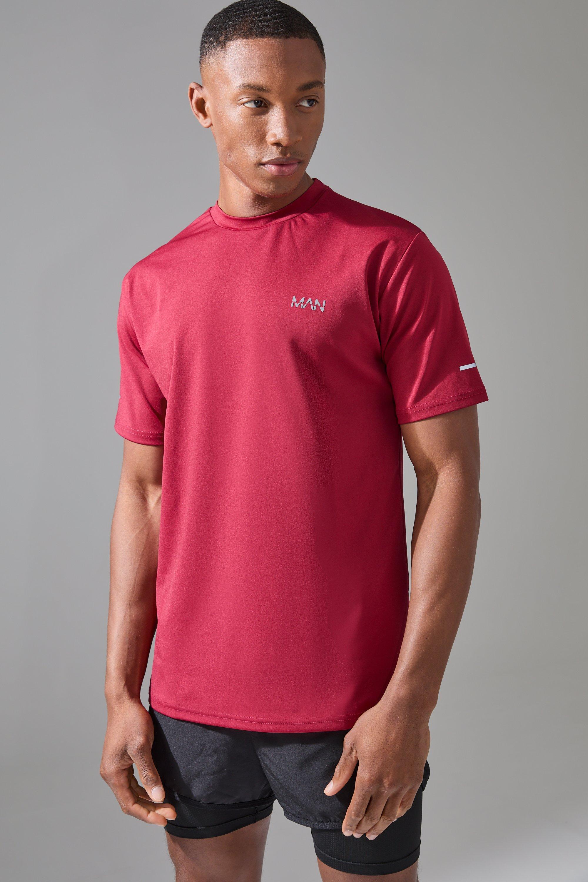 T-shirt Man Active per alta performance, Rosso