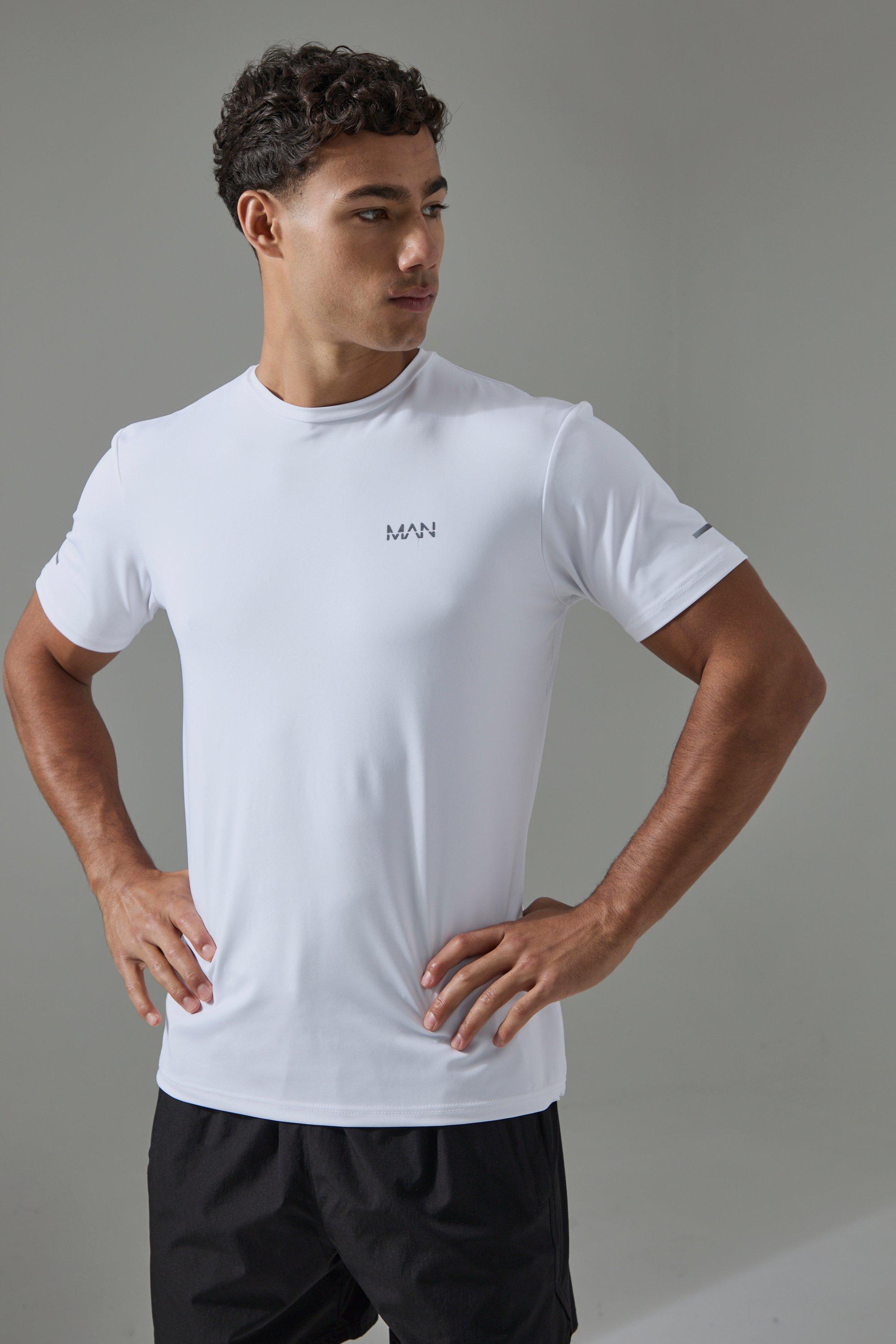 T-shirt Man Active per alta performance, Bianco