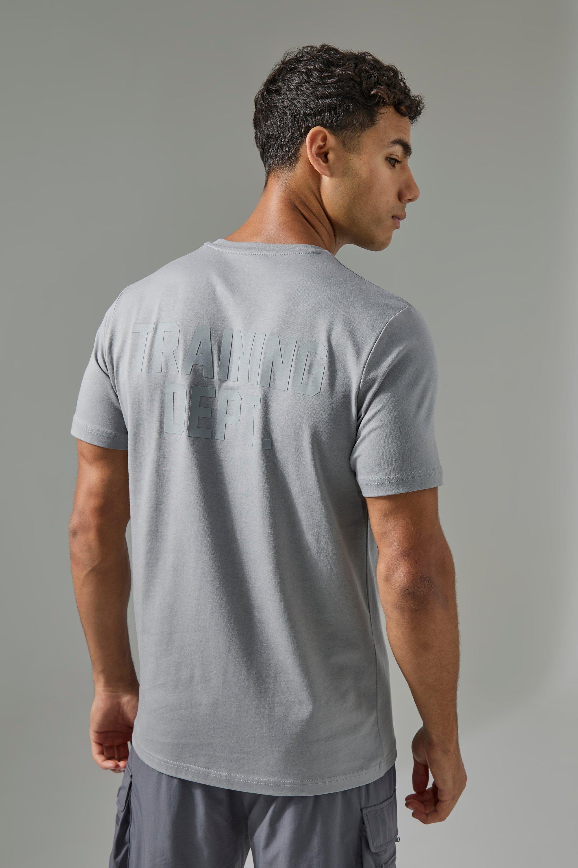 T-shirt Man Active Training Dept Slim Fit per alta performance, Grigio