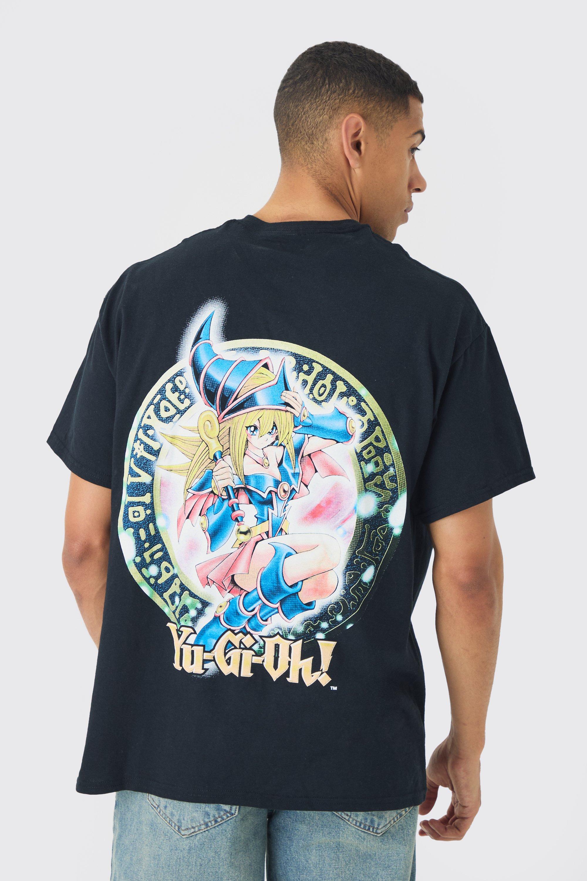 Image of T-shirt oversize ufficiale Yugioh Dark Magician Girl con stampa anime, Nero