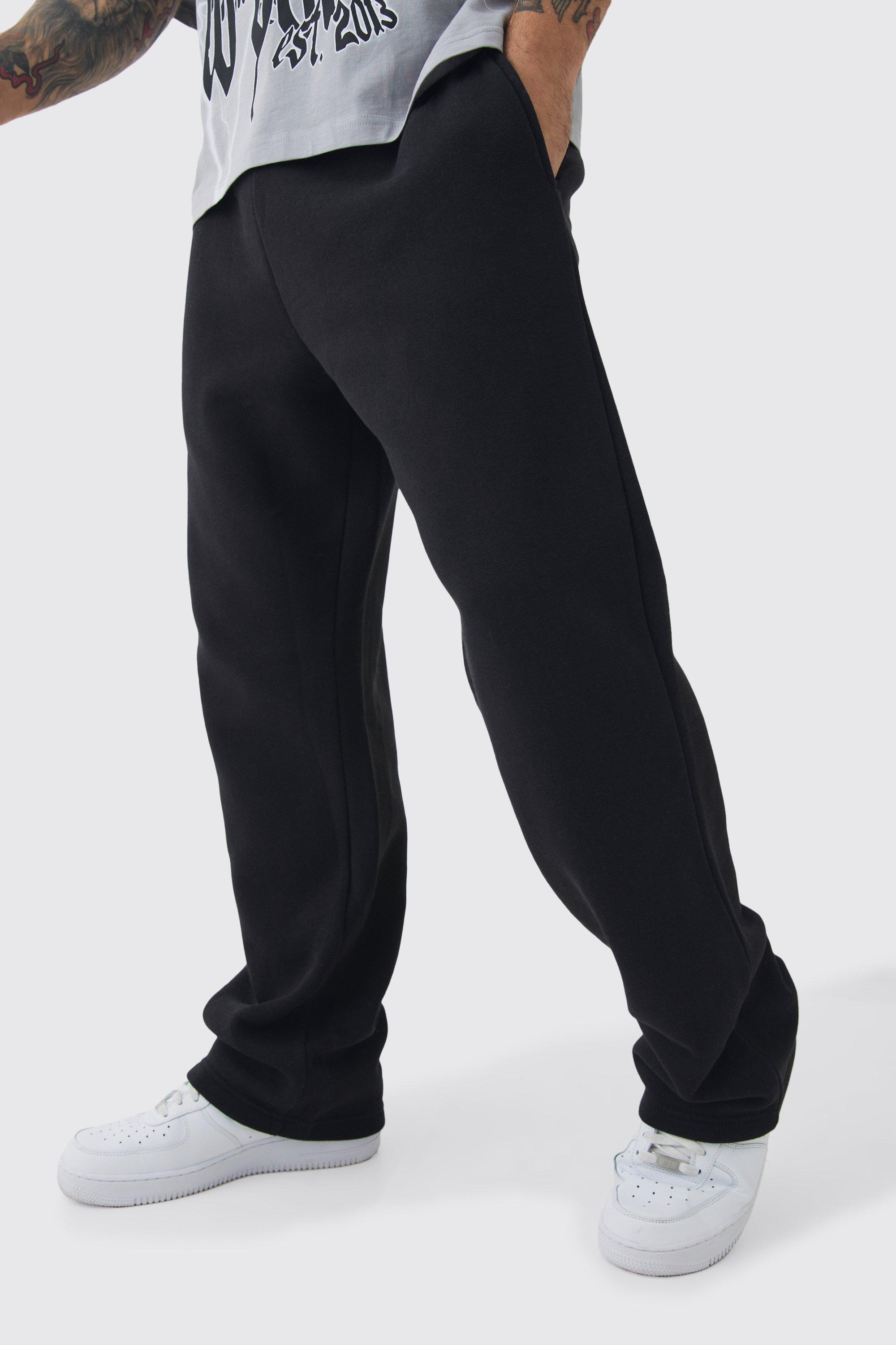 Mens Black Basic Straight Leg Jogger, Black