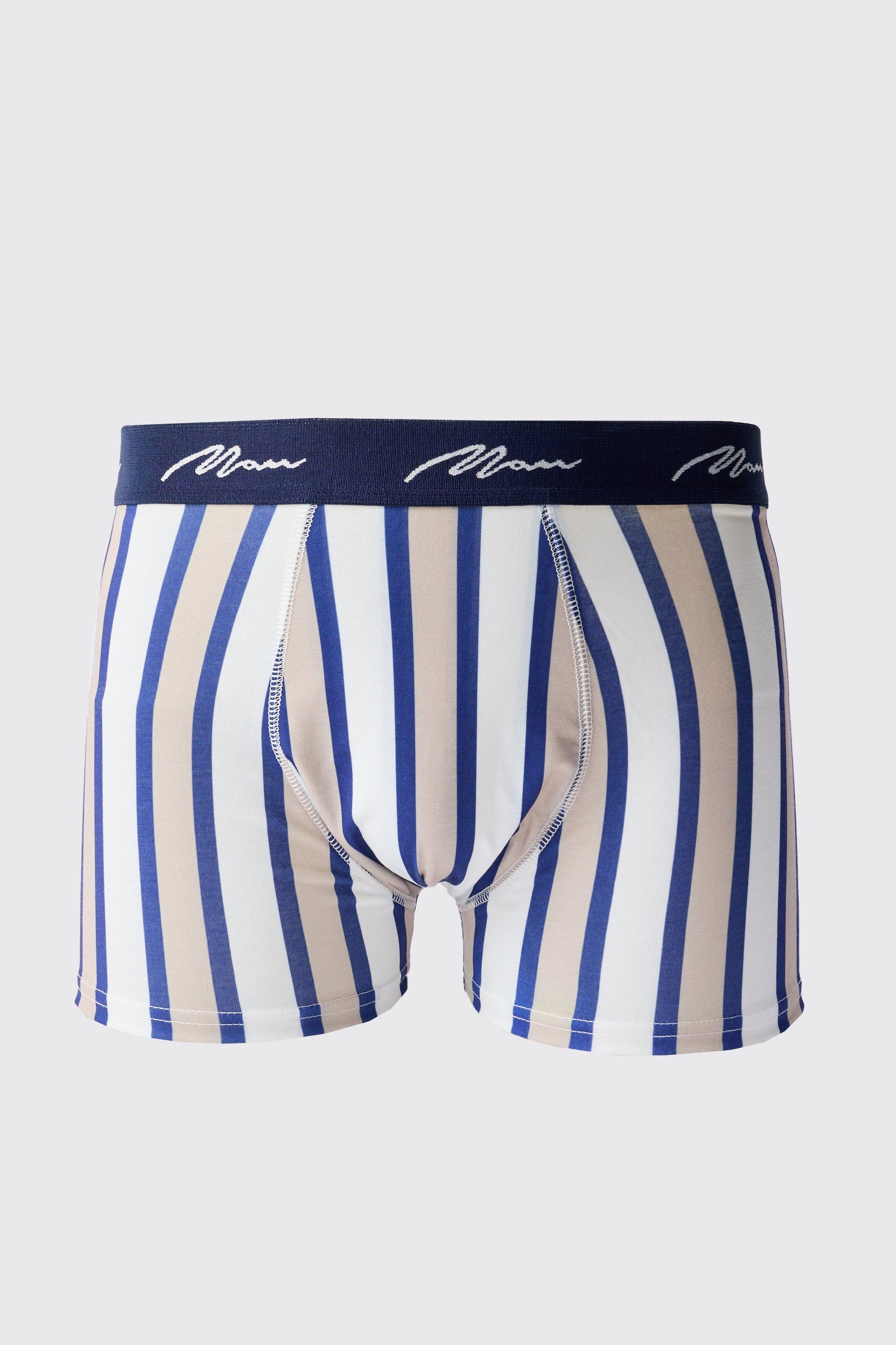 Boxer con stampa Man a righe, Multi