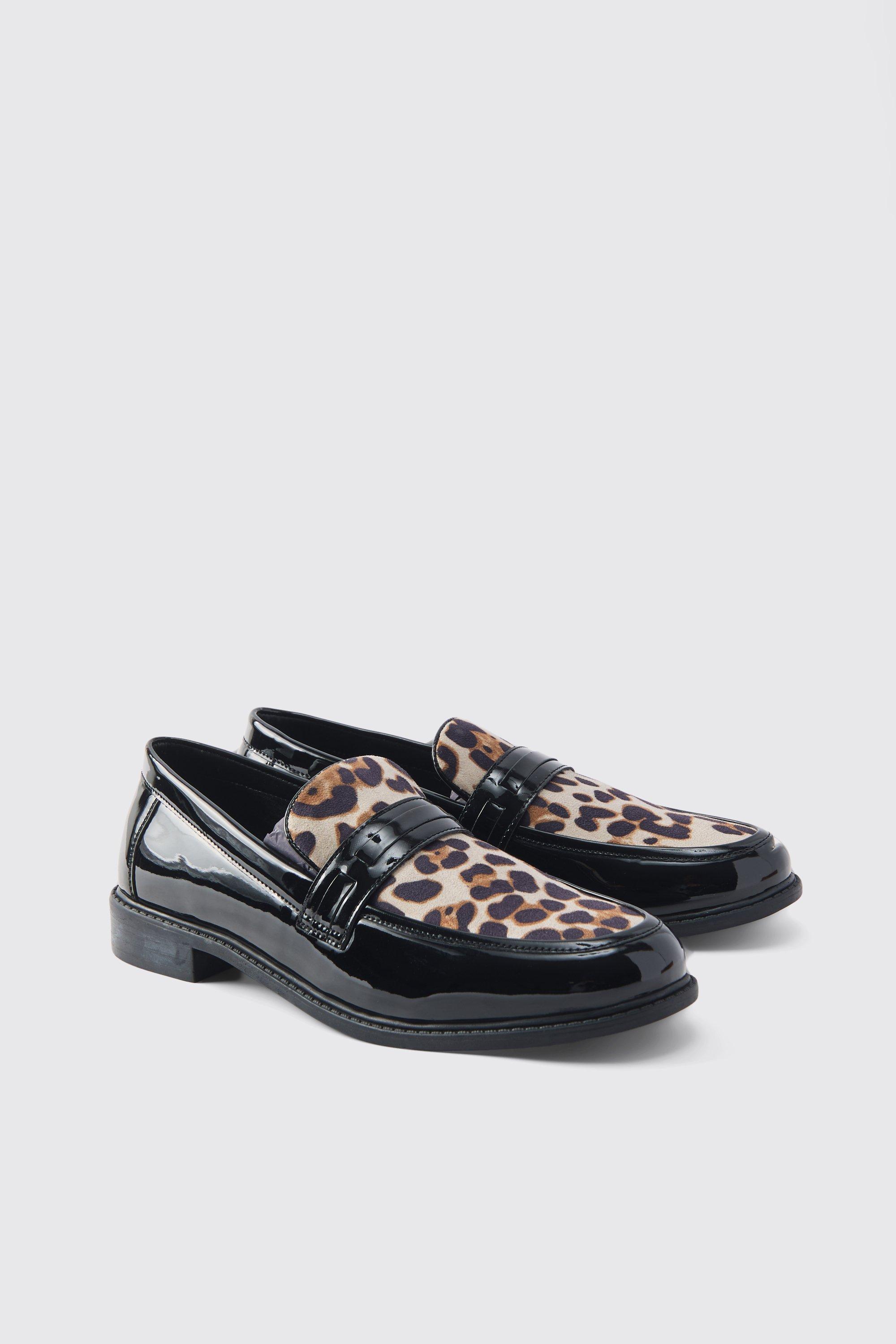 Boohoo Nepleren Pu Pony Hair Loafers, Black