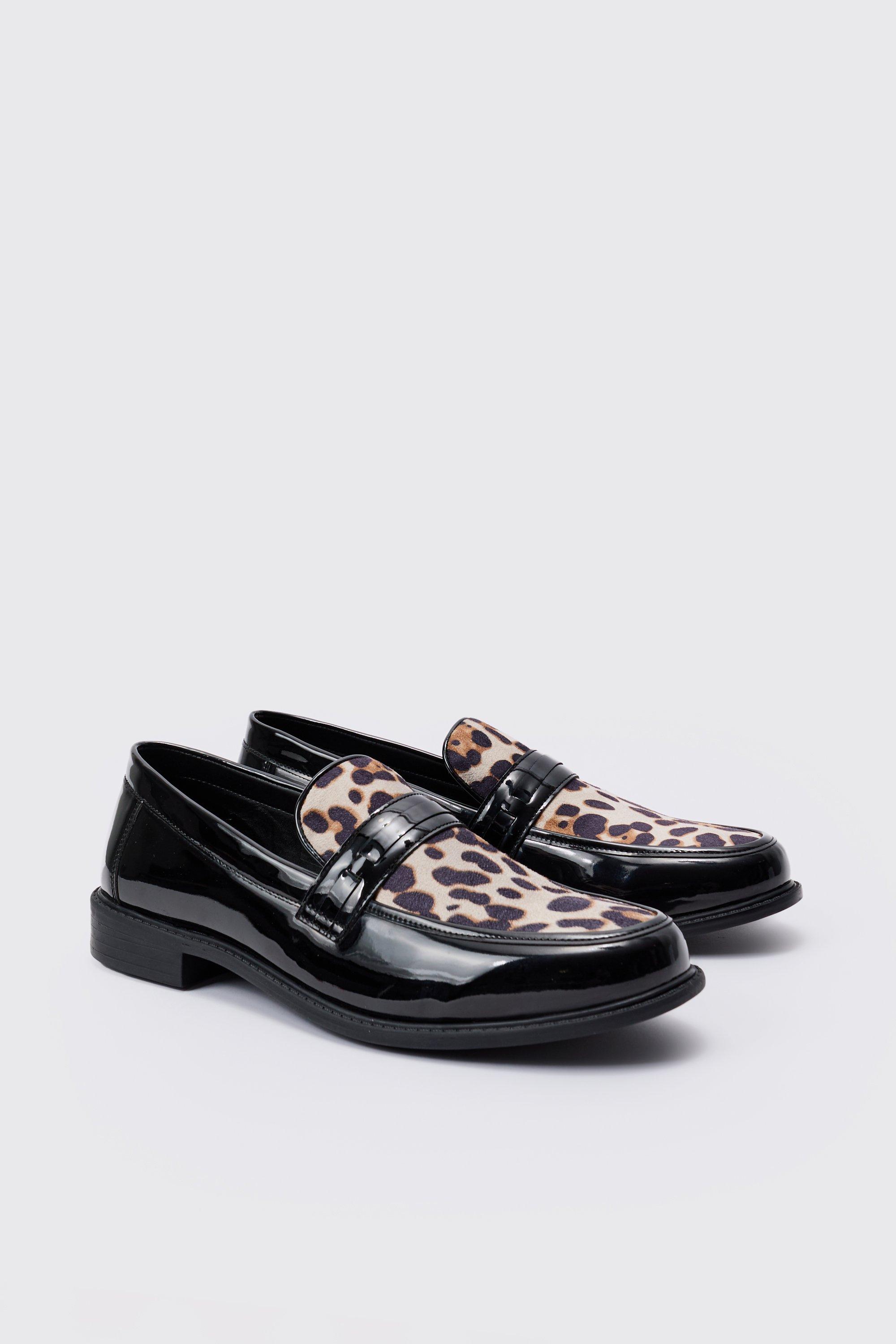 Boohoo Nepleren Pu Pony Hair Loafers, Black