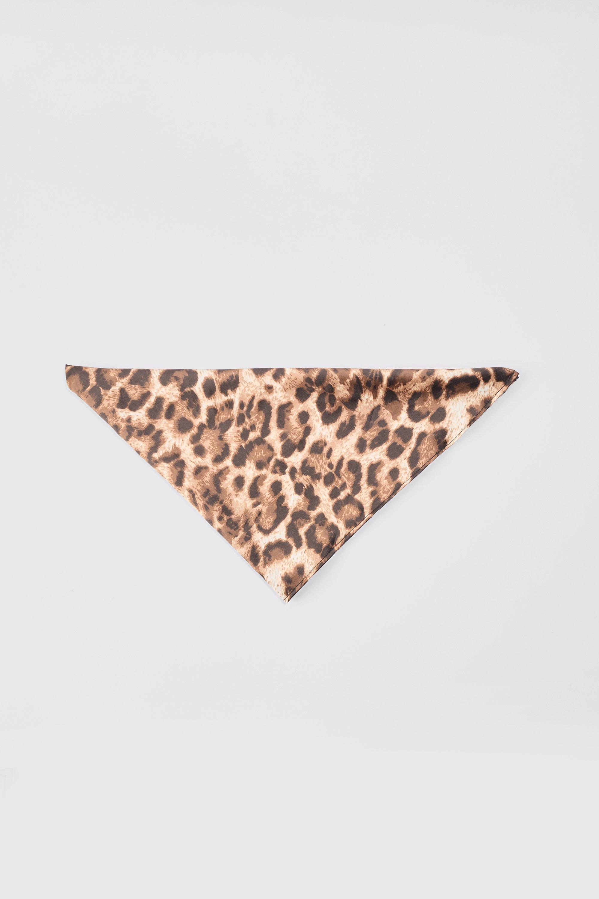 Boohoo Satijnen Luipaardprint Sjaal, Brown