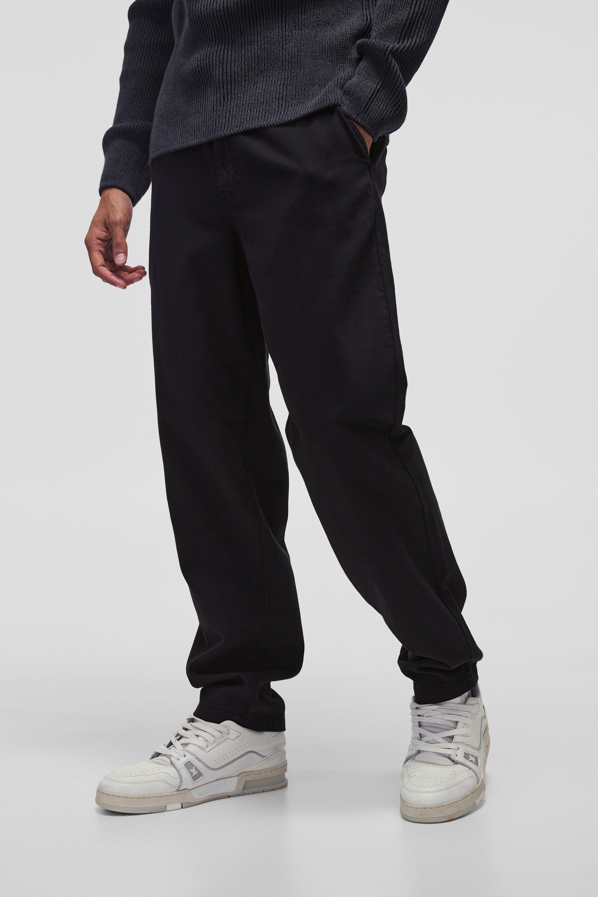 Pantaloni Chino extra comodi neri, Nero