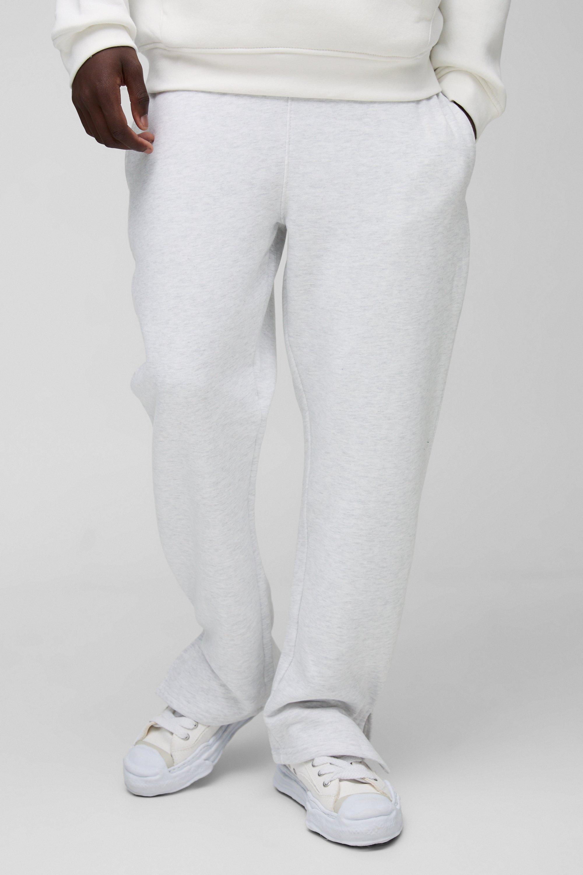 Pantaloni tuta con spacco sul fondo, Grigio