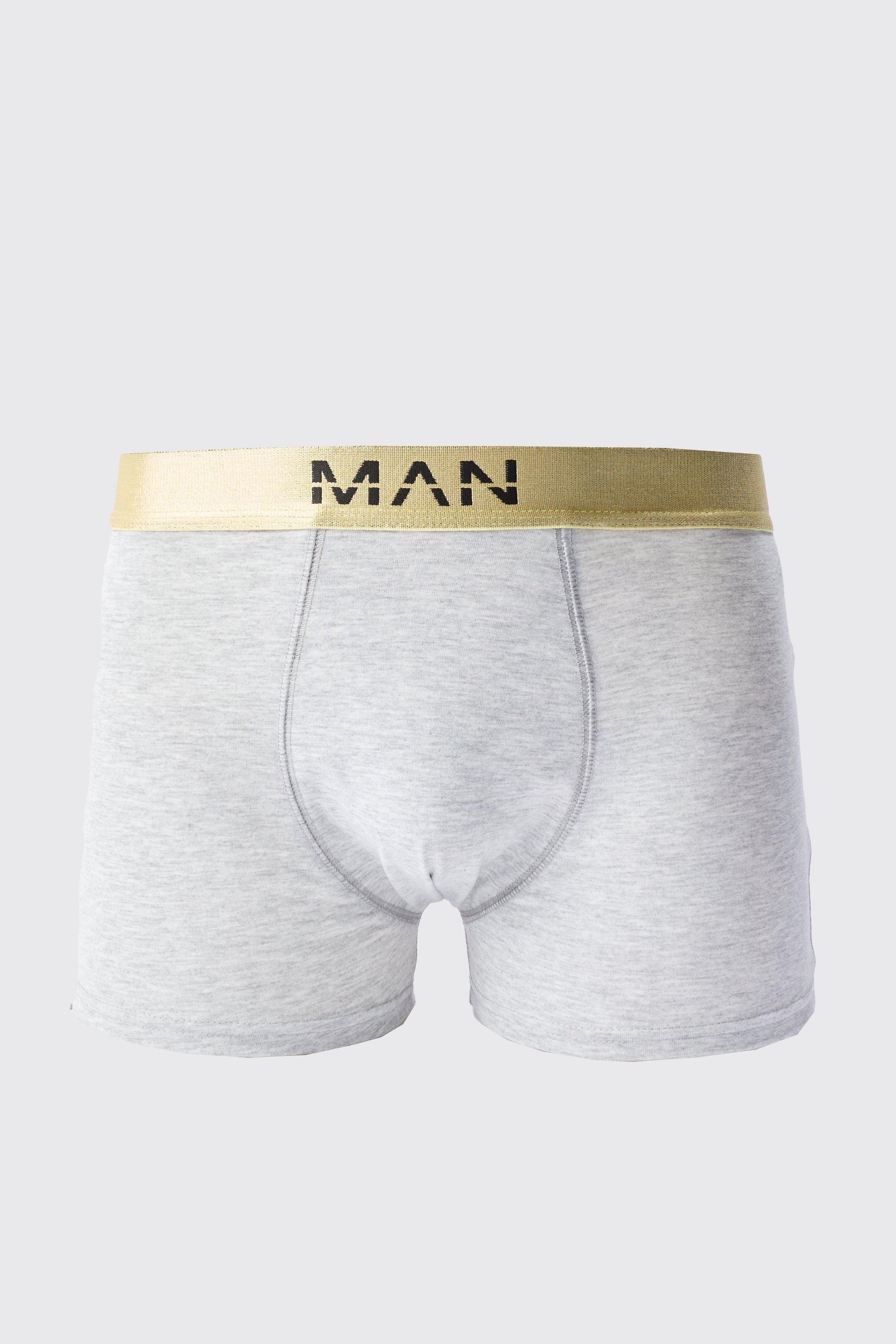 Boxer Man Dash color oro con fascia in vita, Grigio