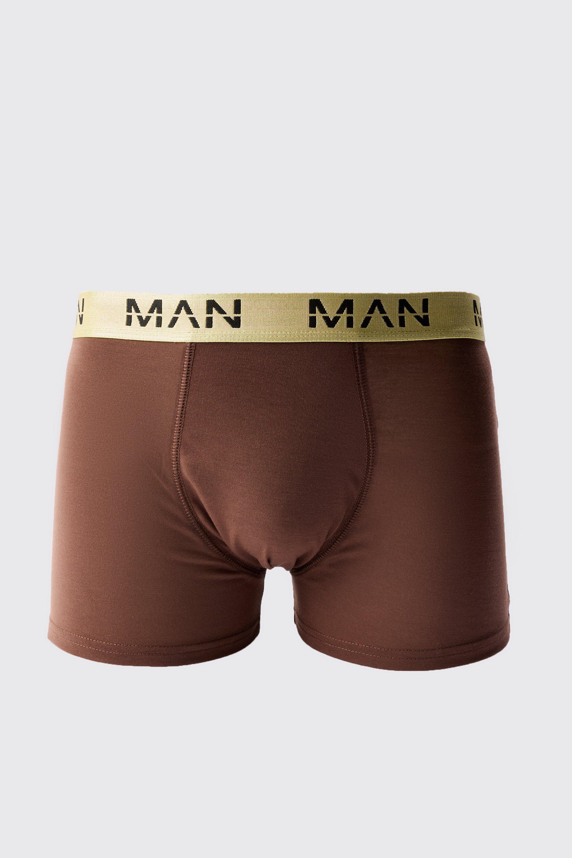 Boxer Man Dash color oro con fascia in vita, Brown