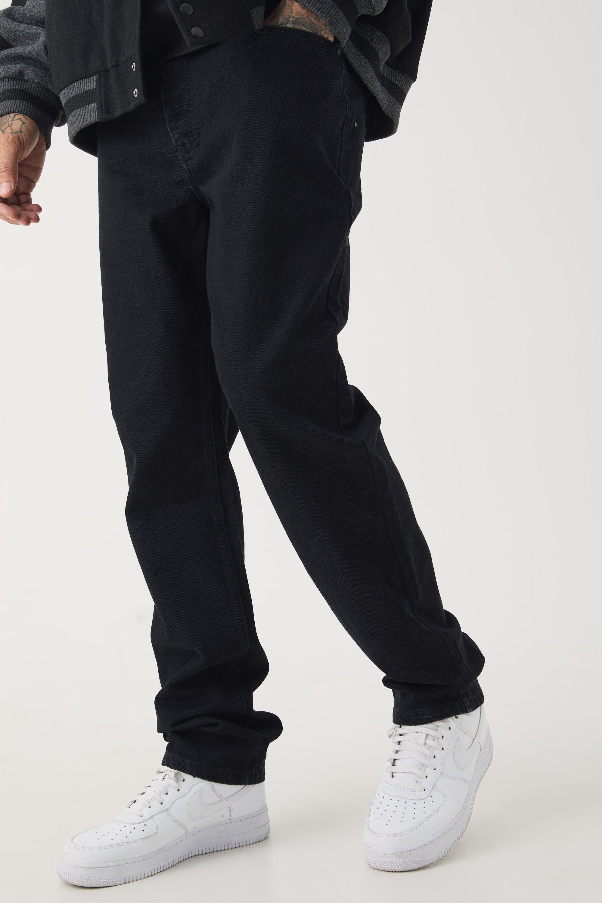 Image of Jeans dritti Tall in denim rigido, Nero