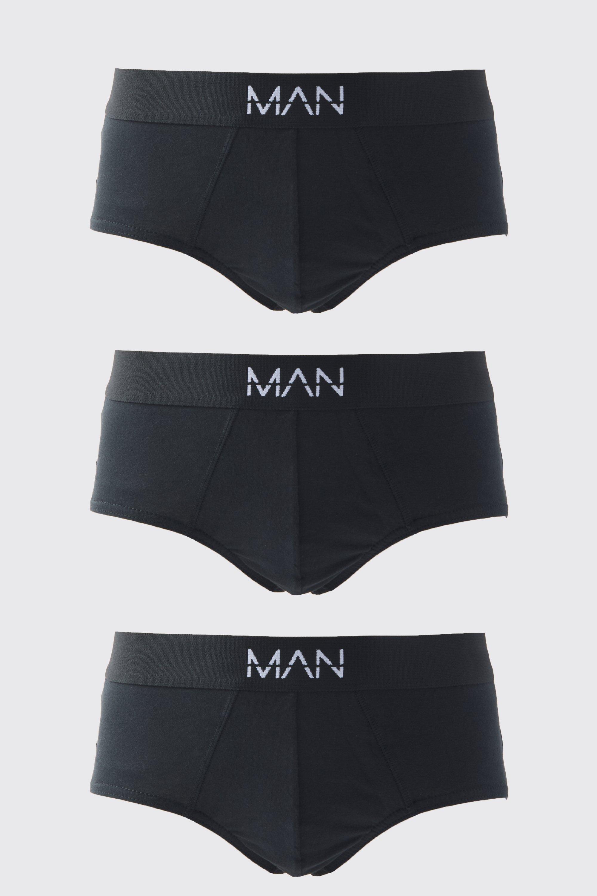 3 Pack Man Dash Briefs, Nero