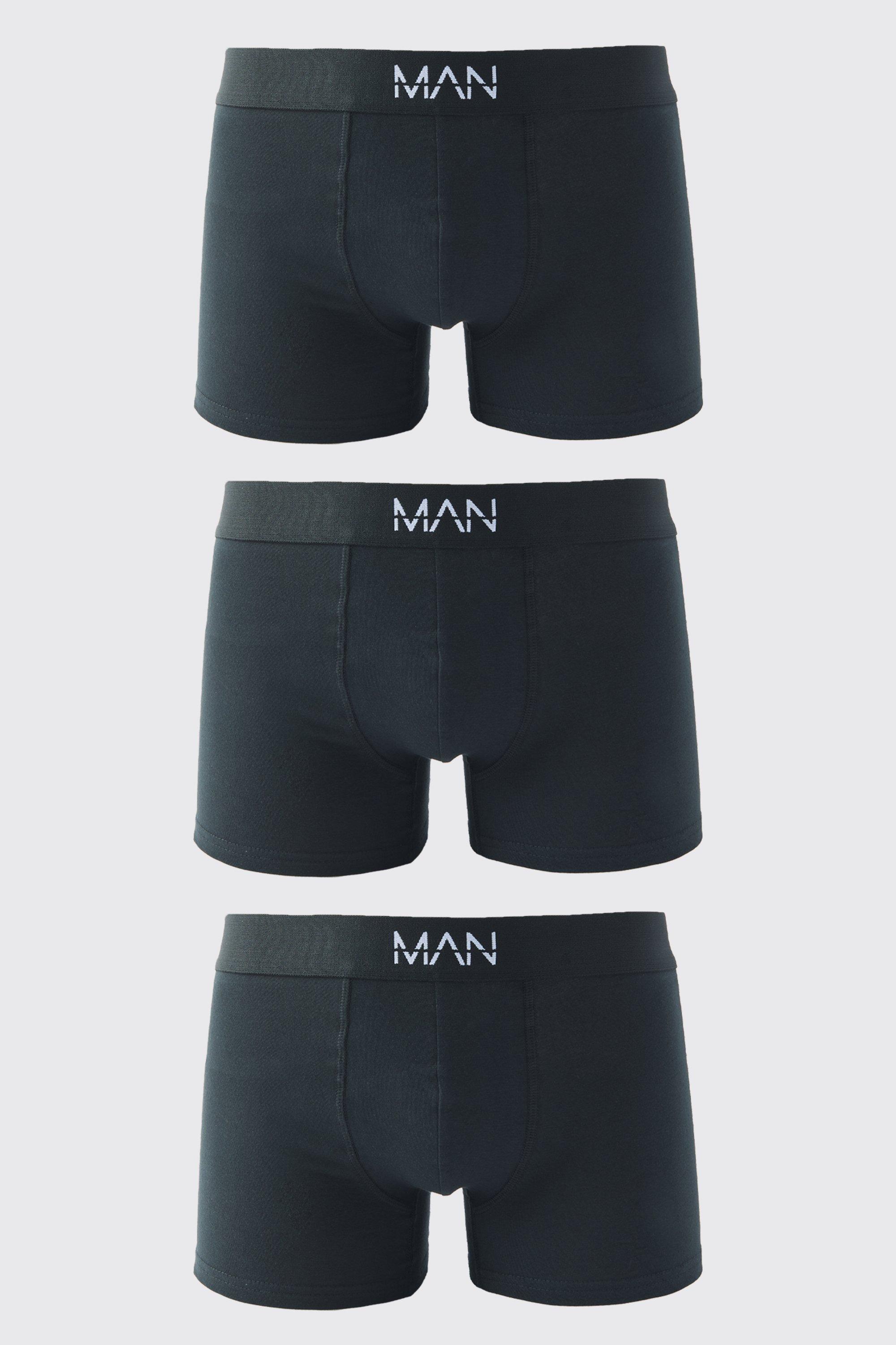 Boxer medi Man Dash - set di 3 paia, Nero