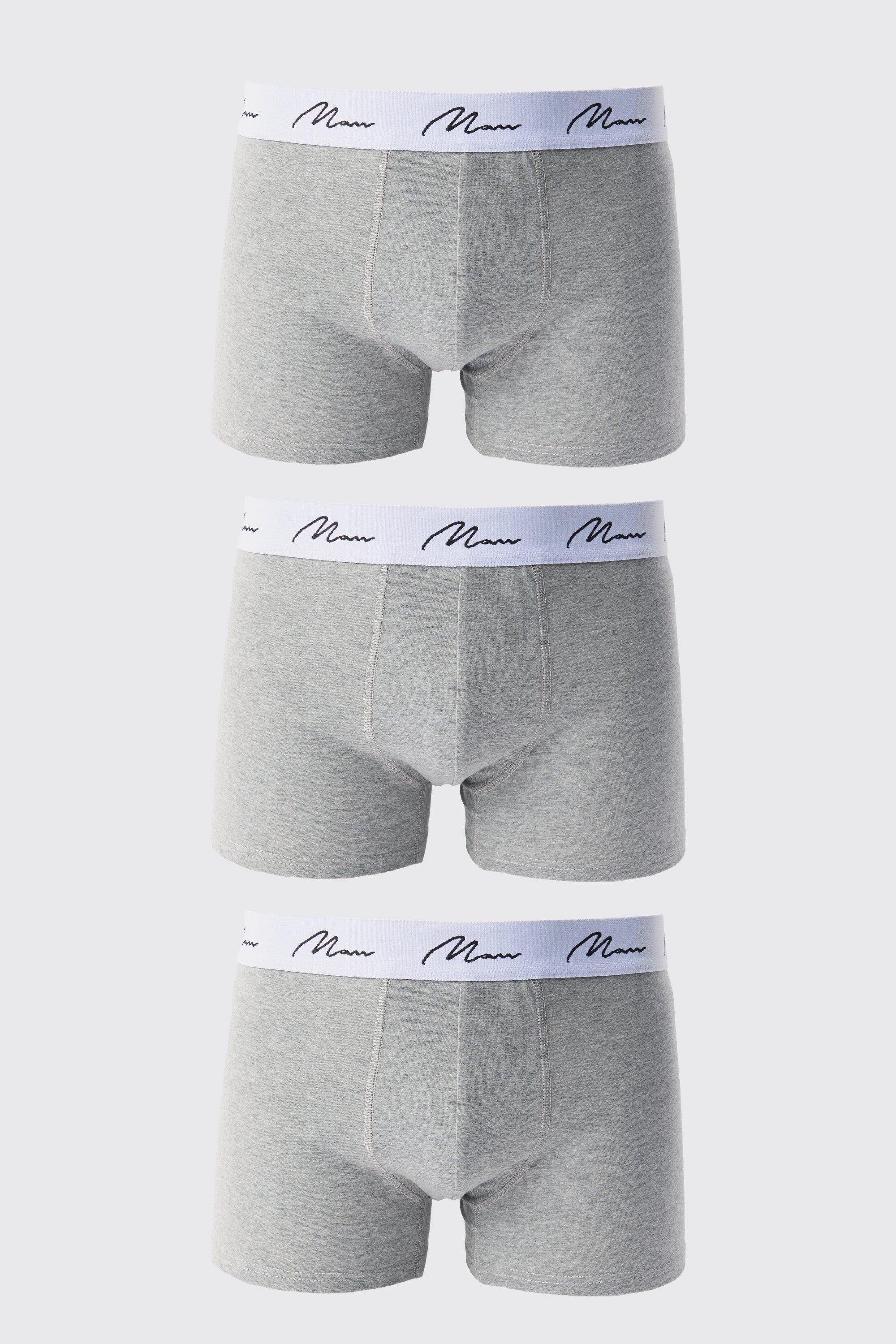3 Pack Man Script Trunk, Grigio