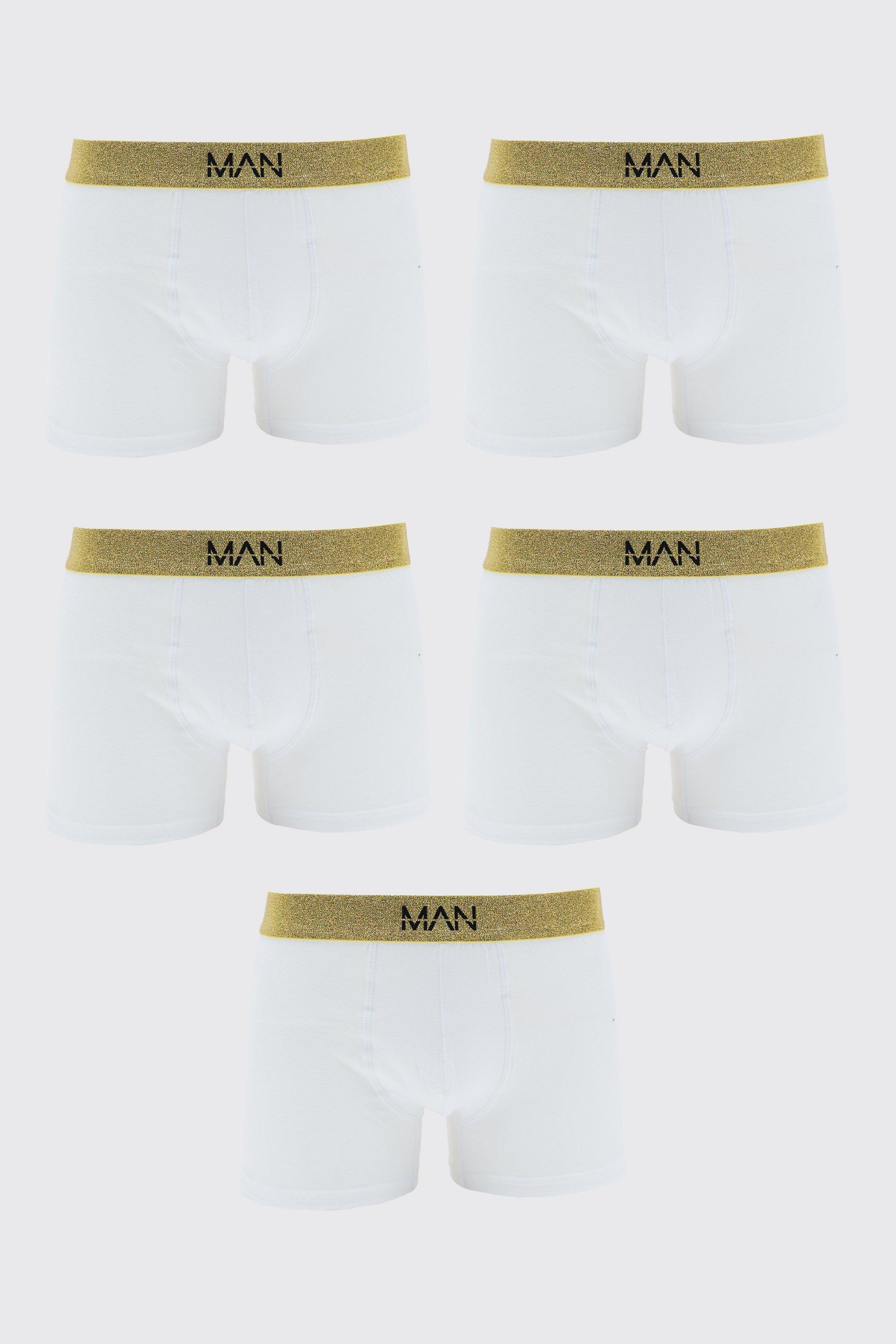 Boxer Man Dash color oro - set di 5 paia, Bianco