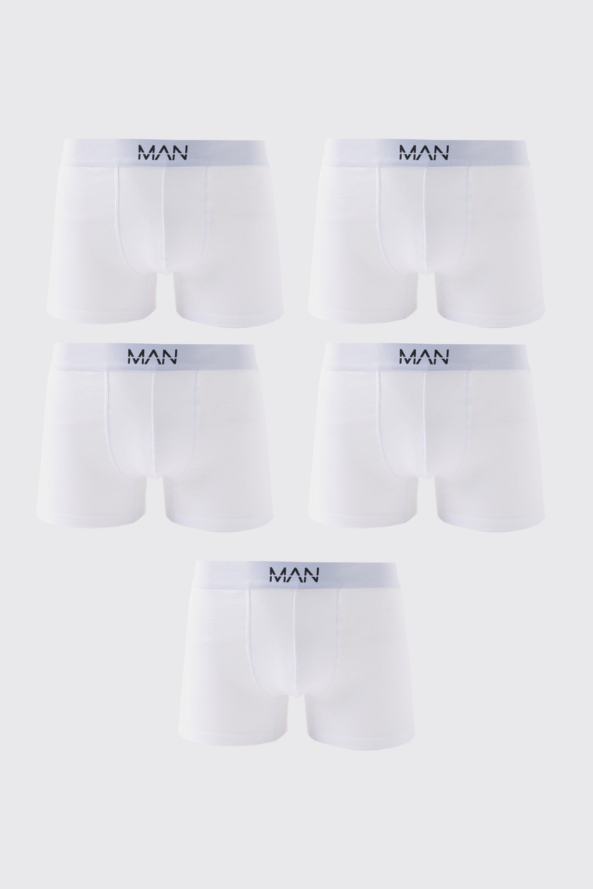 Boxer Man - set di 5 paia, Bianco