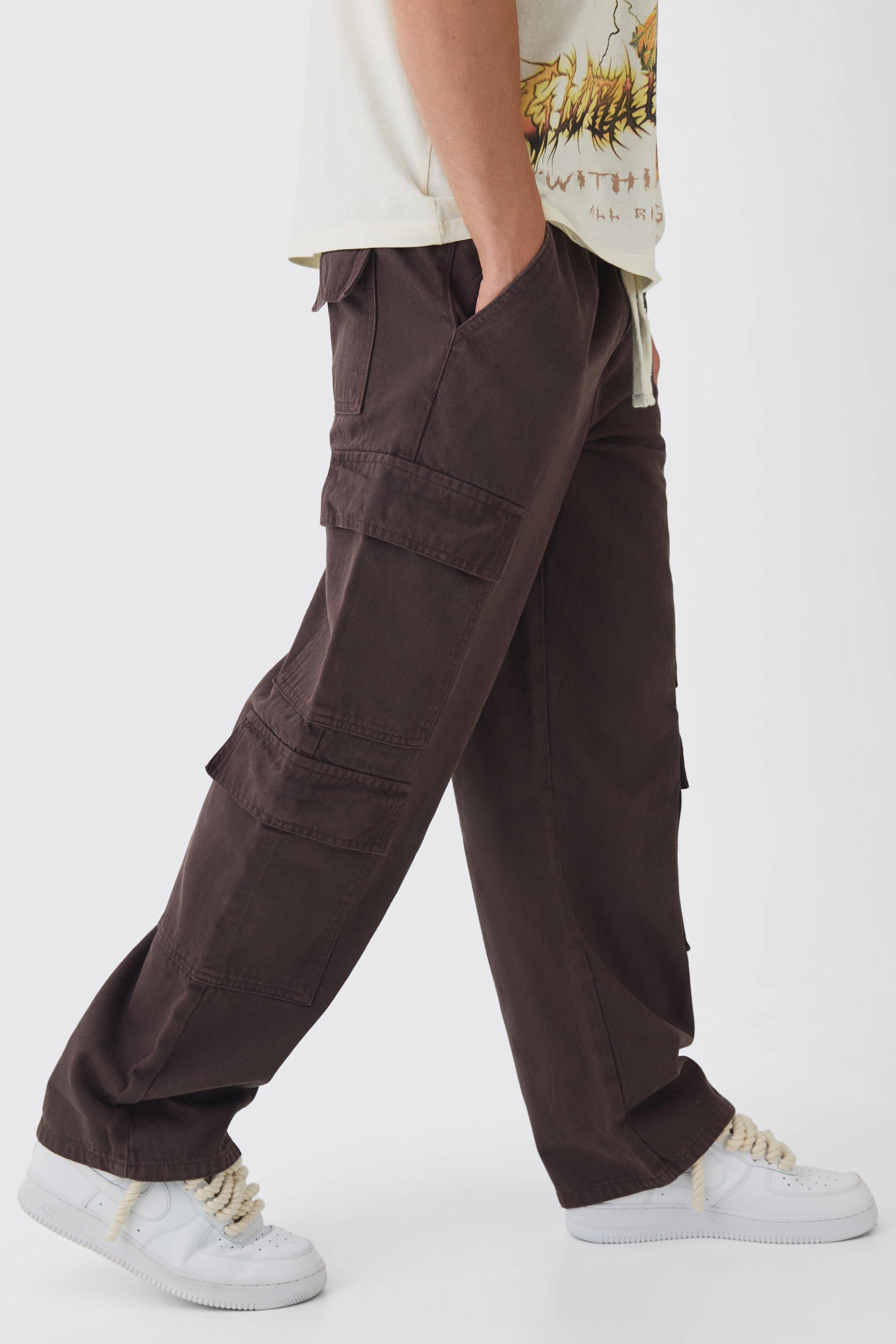 Pantaloni Cargo extra comodi elasticizzati, Brown