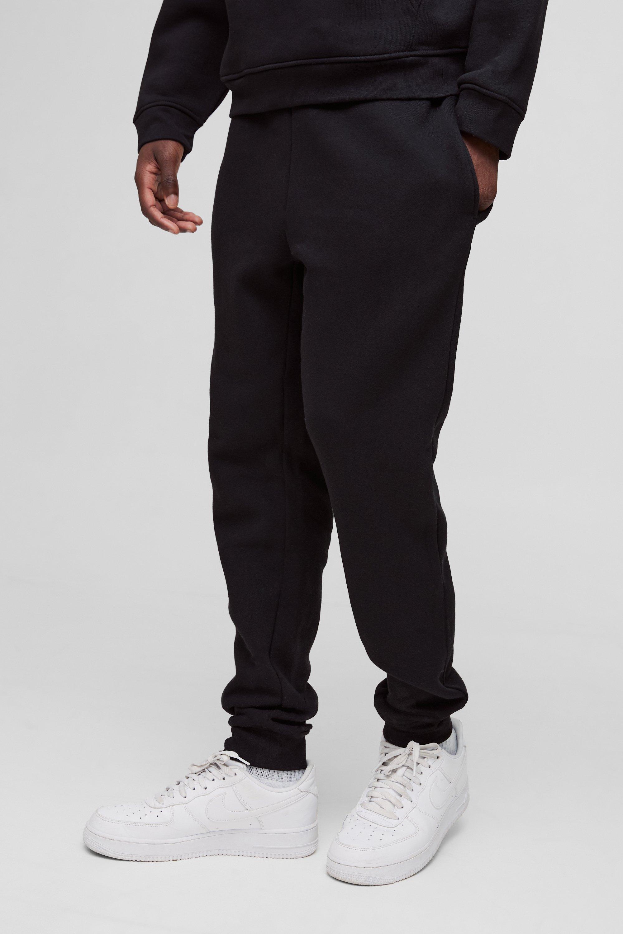 Pantaloni tuta Basic Regular Fit, Nero