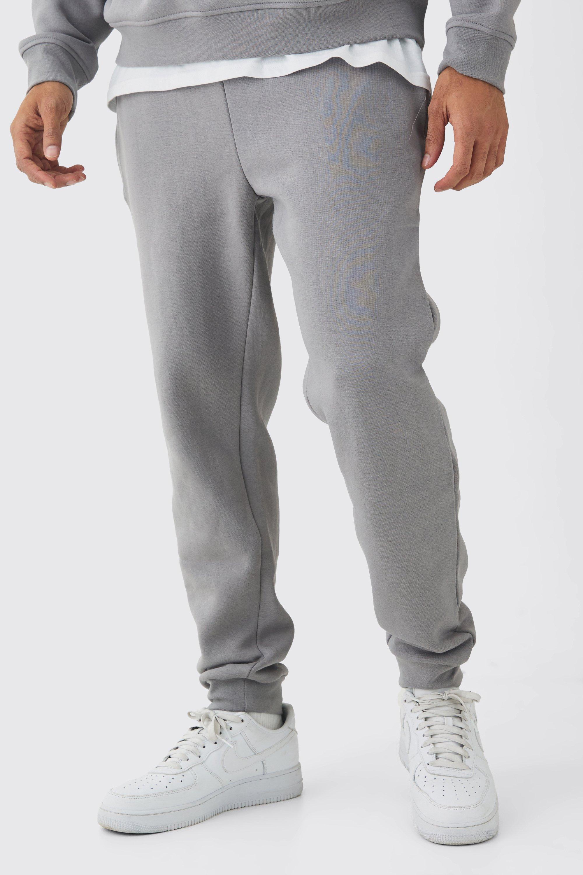 Mens Grey 330GSM Regular Fit Basic Jogger, Grey