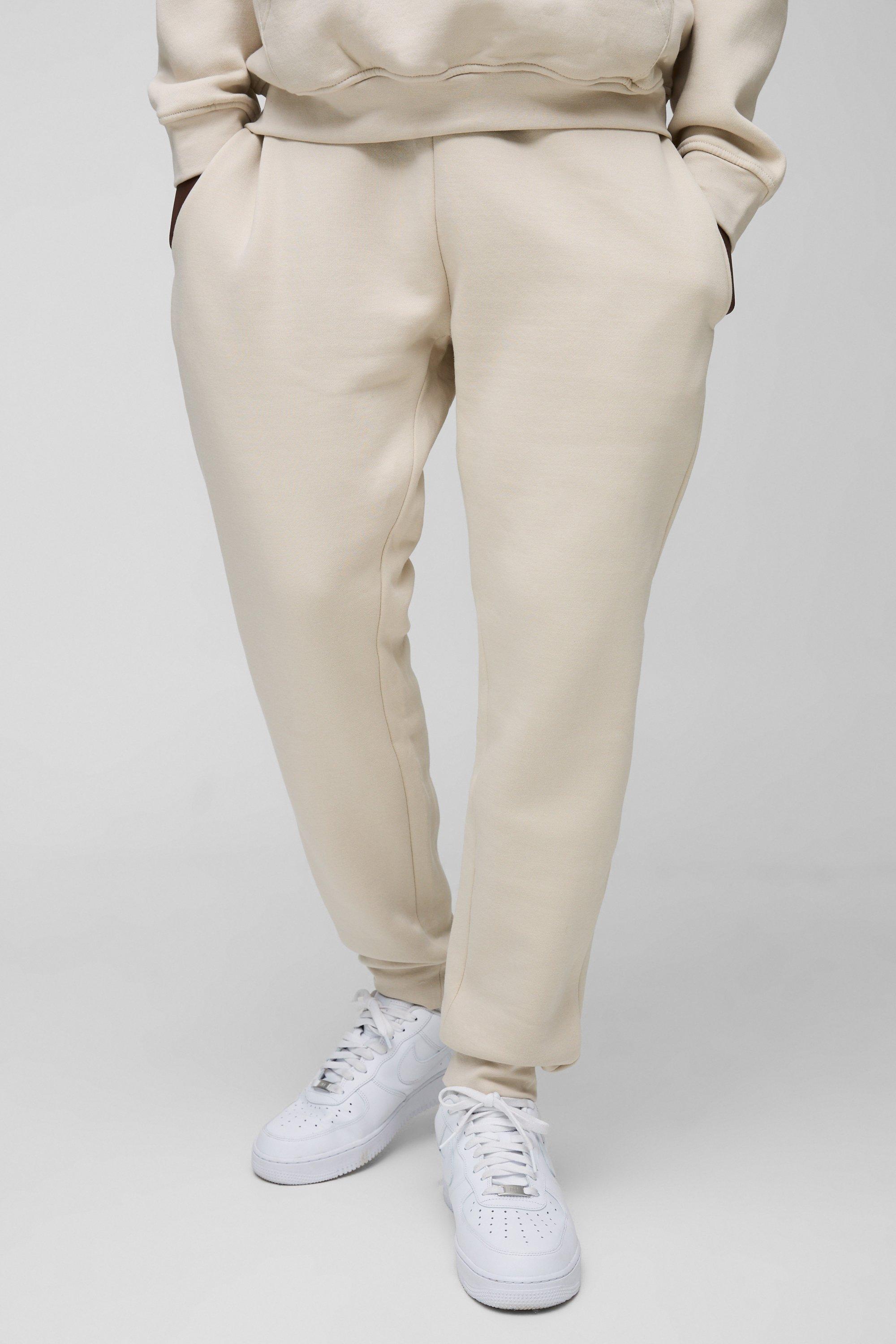 Pantaloni tuta Basic Regular Fit, Beige