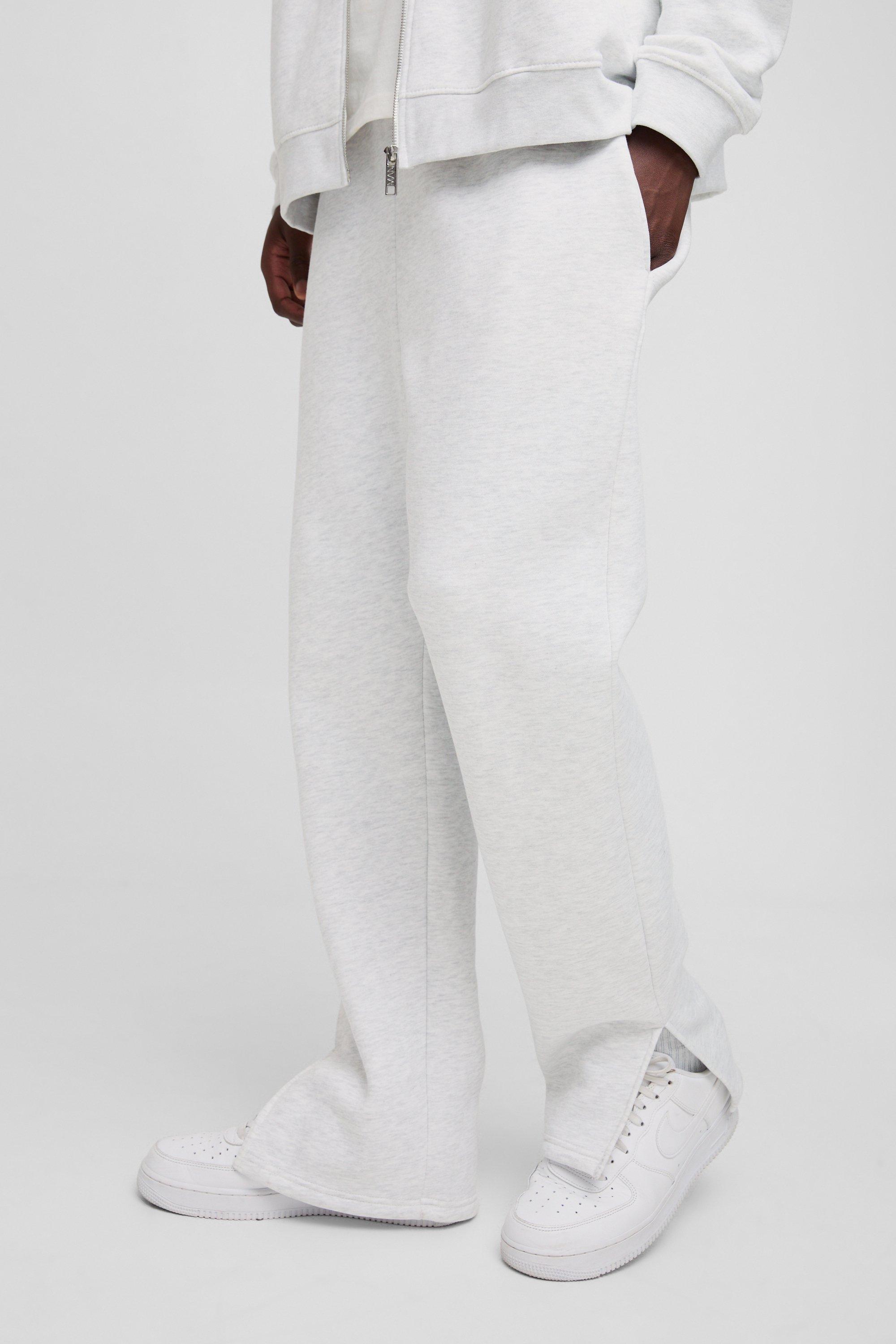 Image of Pantaloni tuta Regular Fit con spacco sul fondo, Grigio