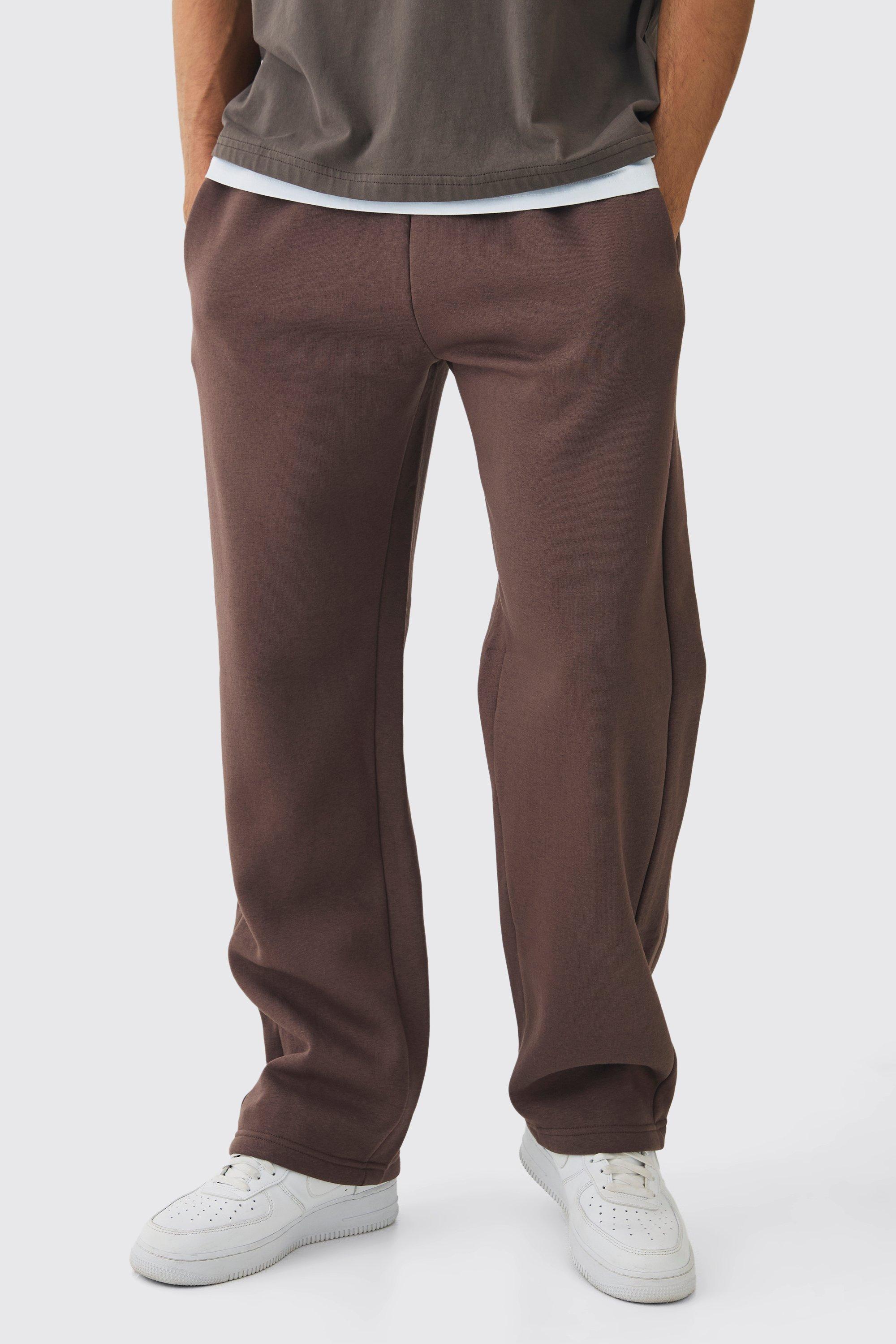 Pantaloni tuta rilassati con inserti, Brown