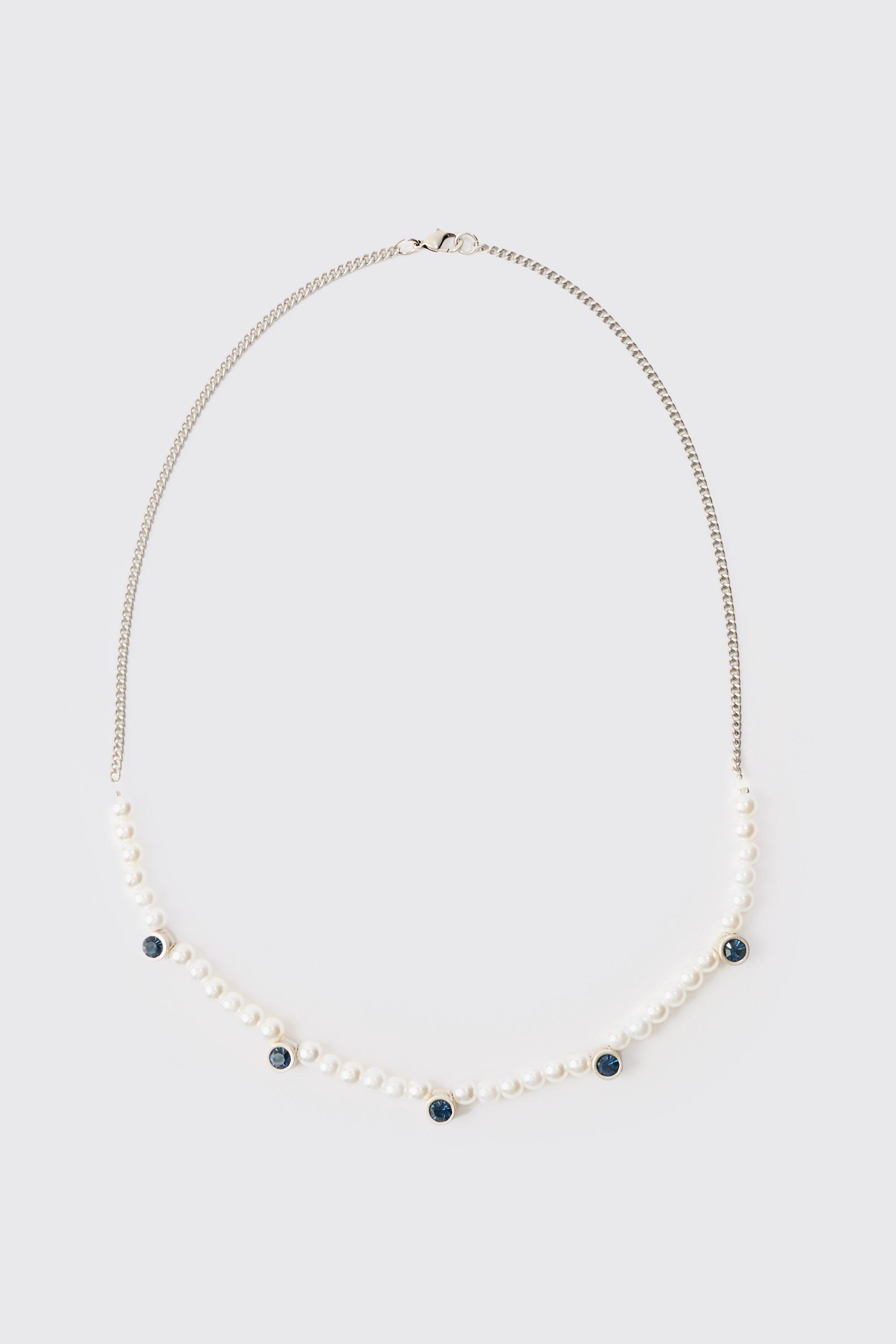 Collana di perle e gemme, Bianco