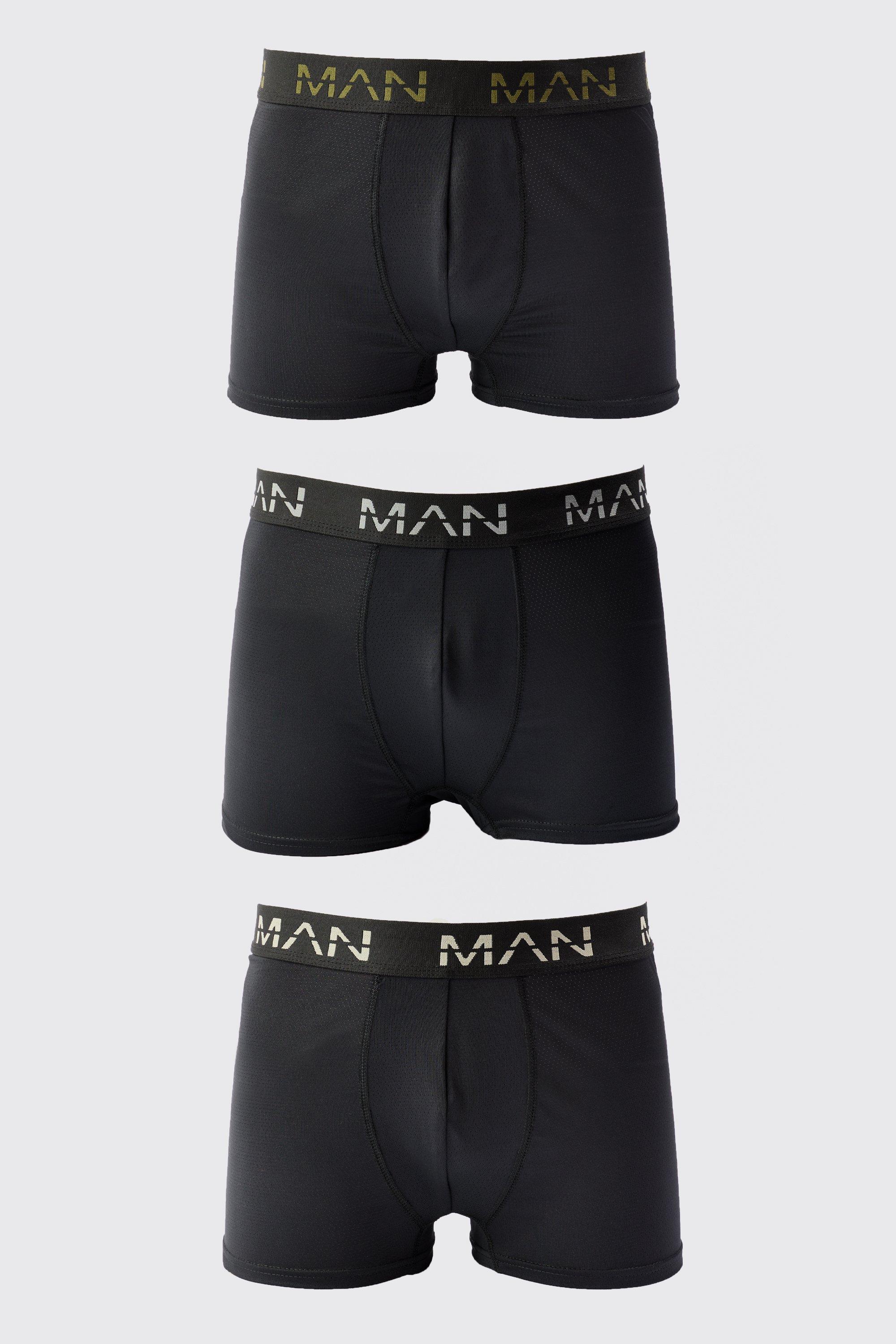 Mens Multi Man Active Performance Boxer 3 pack, Multi