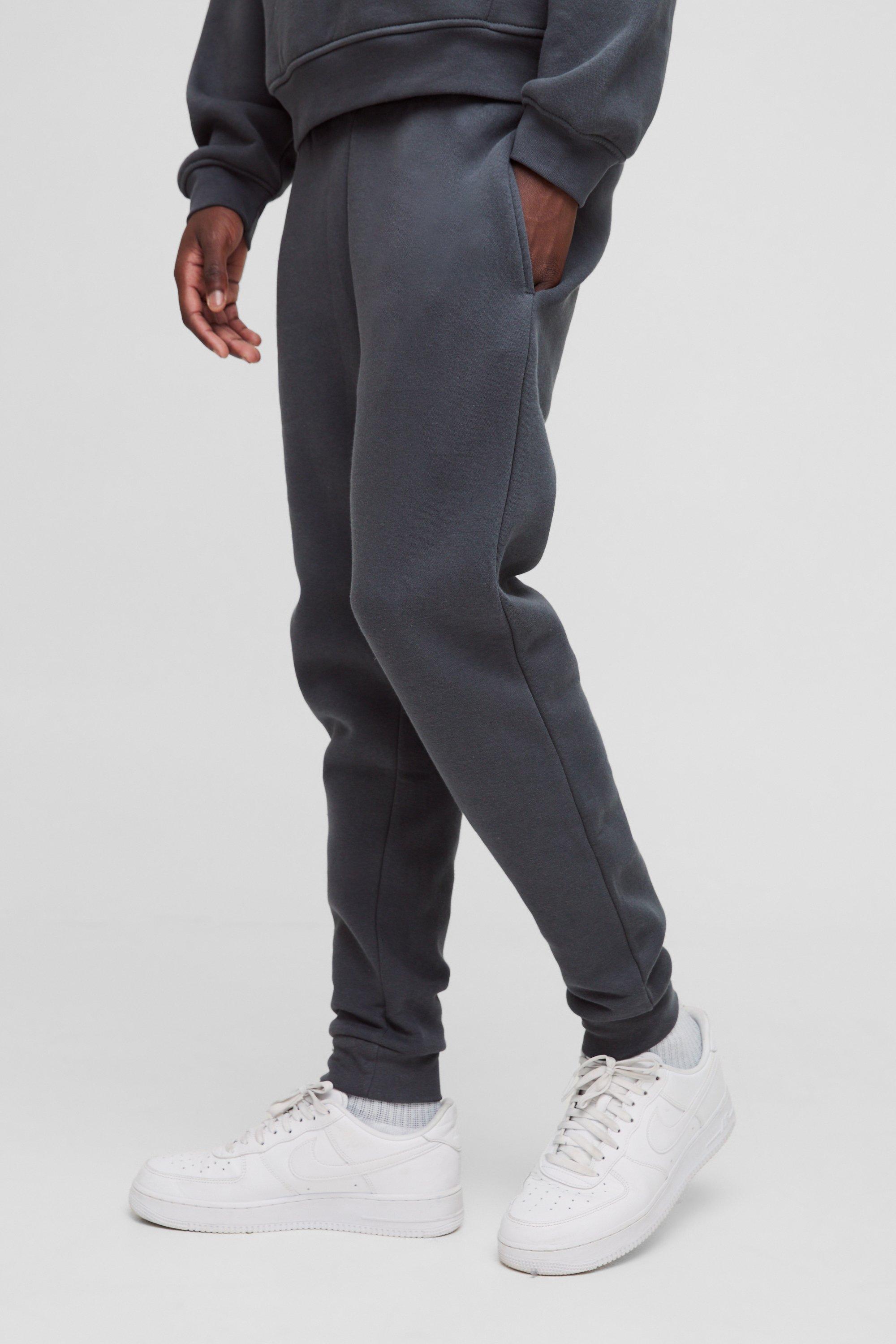 Mens Grey Basic Slim Fit Jogger, Grey