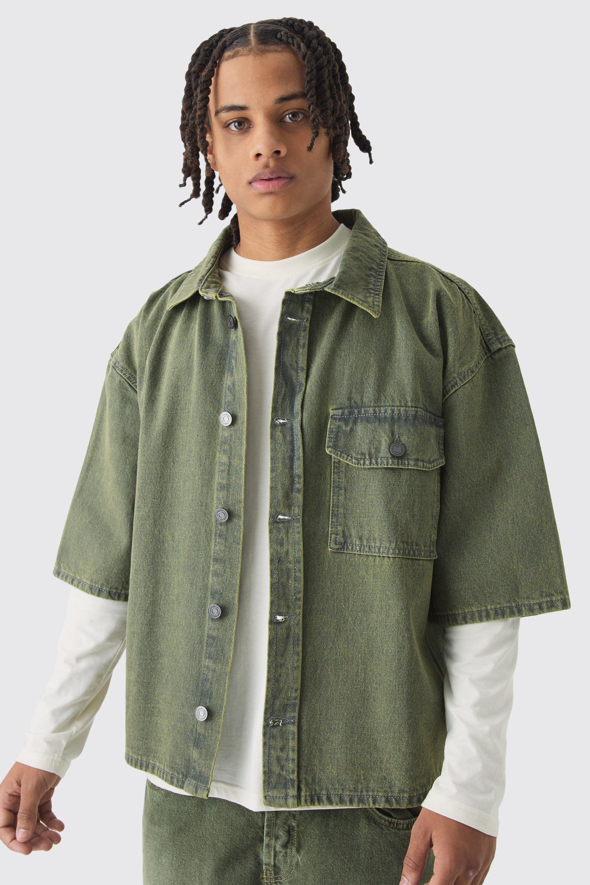 Men's Oversized Jean Jackets | boohooMAN USA