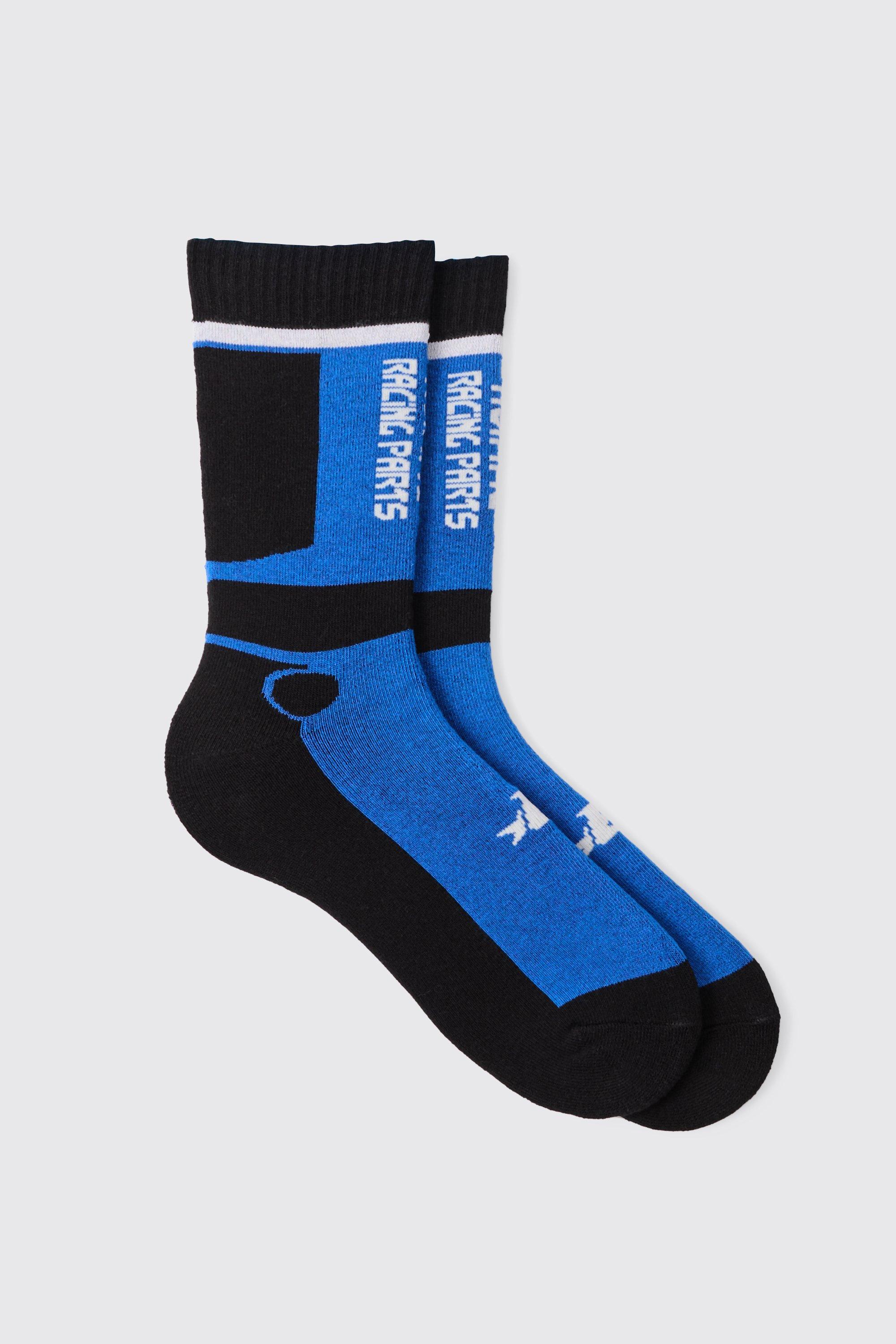 Moto Racing Socks, Azzurro