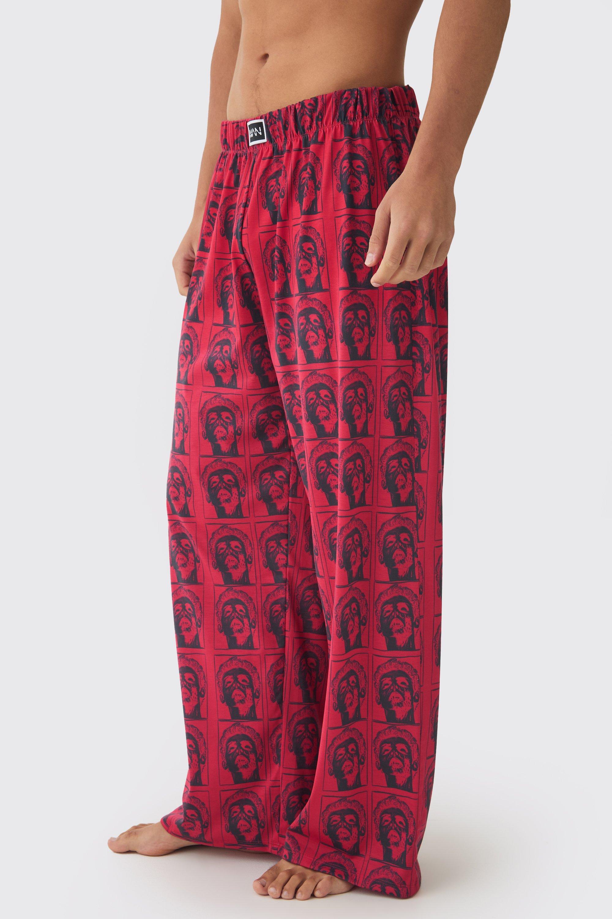 Image of Pantaloni da casa Man Horror da casa, Rosso