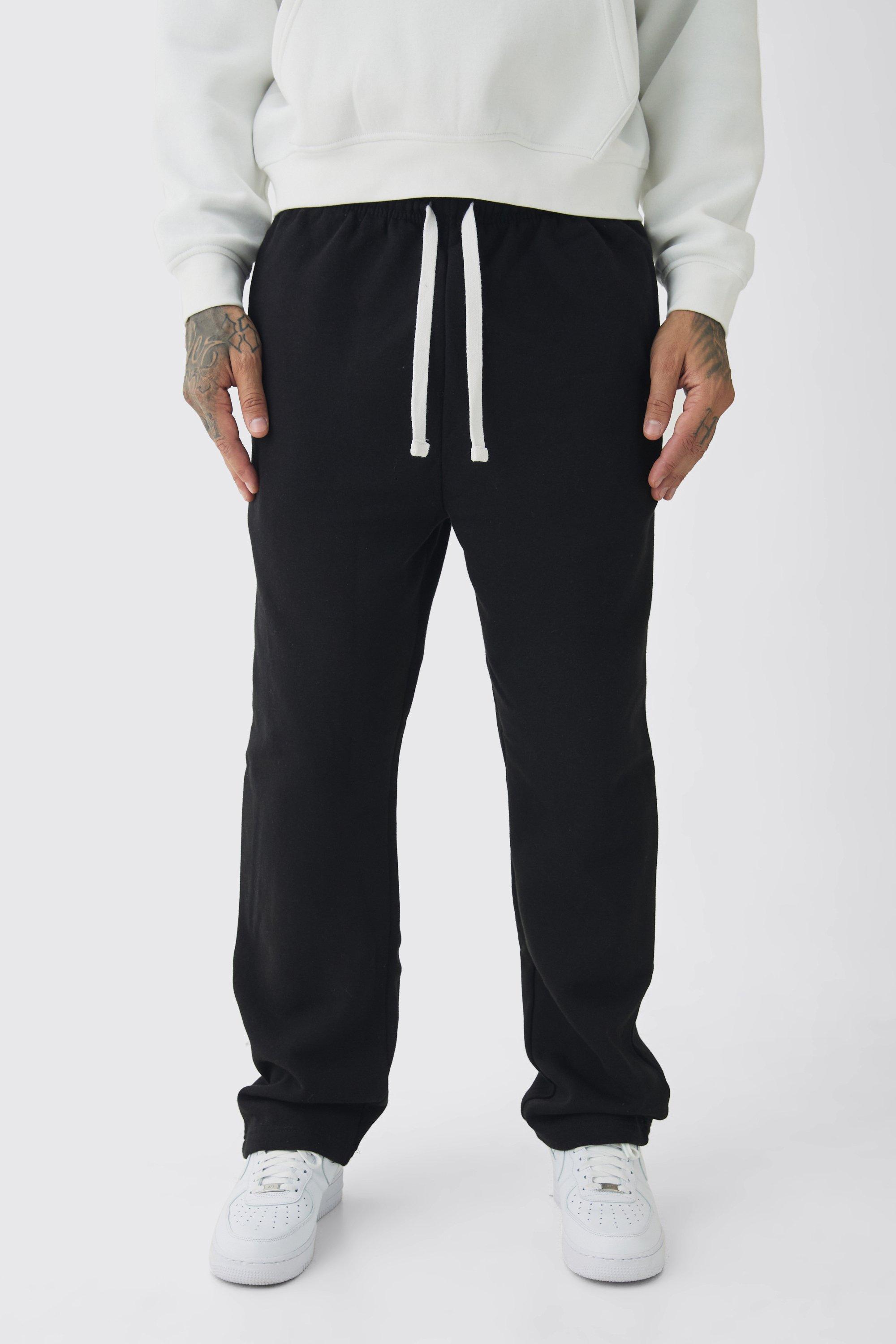 Mens Black Tall Oversized Drop Crotch Jogger, Black