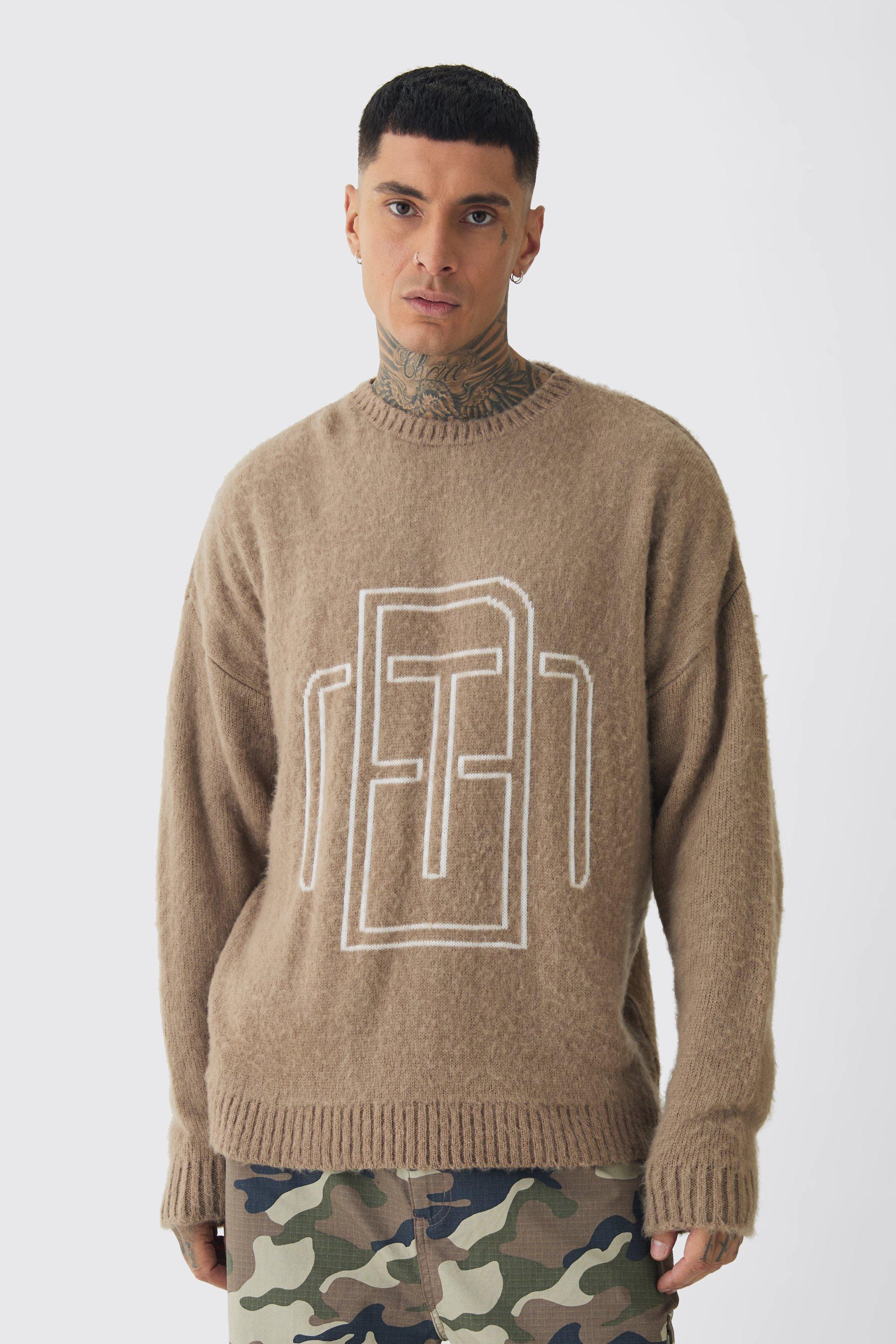 Maglione BM Tall in maglia morbida, Beige