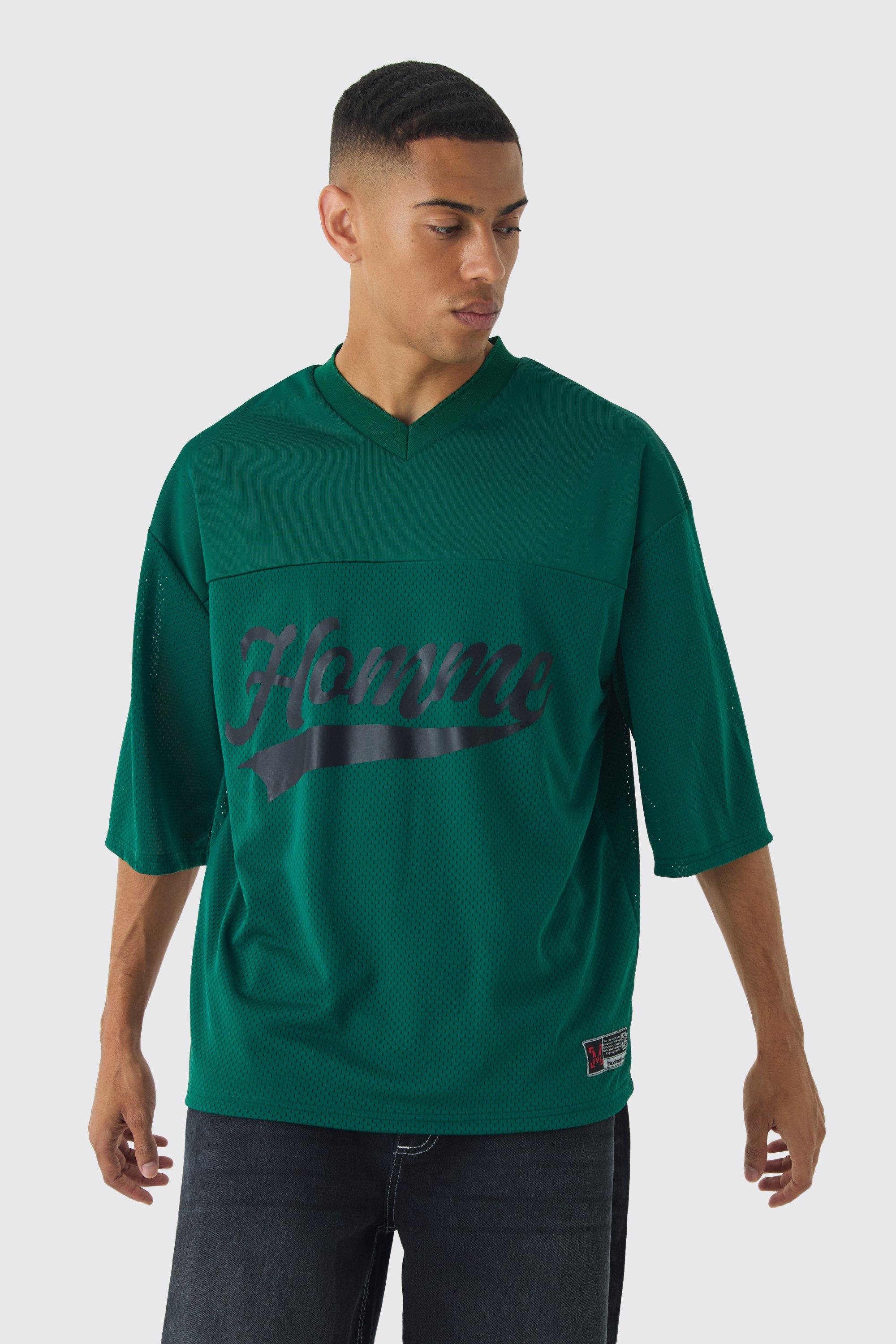 Maglia da Hockey oversize pesante in rete Homme, Verde