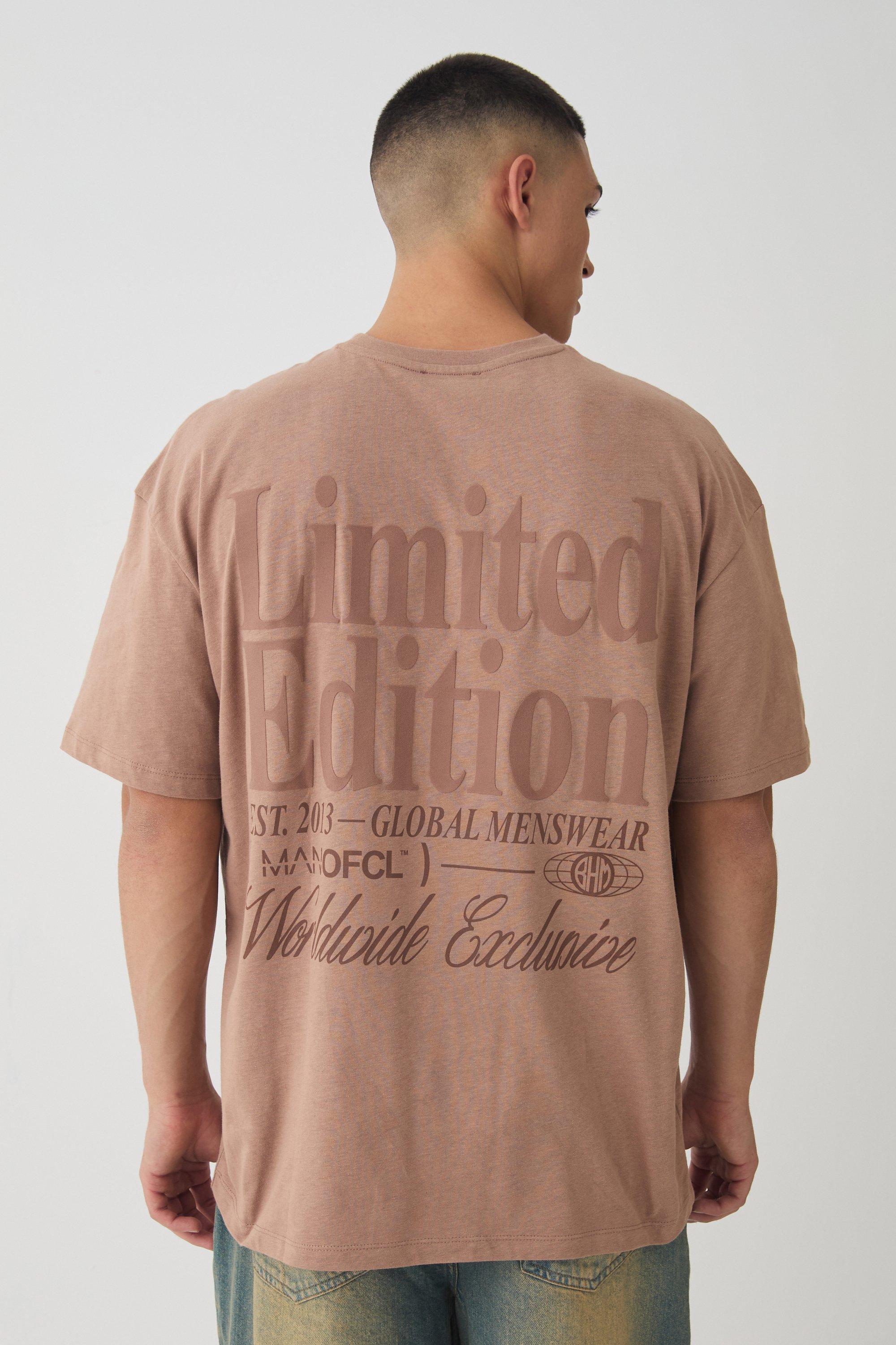 T-shirt oversize di corporatura alta Limited Edition, Brown