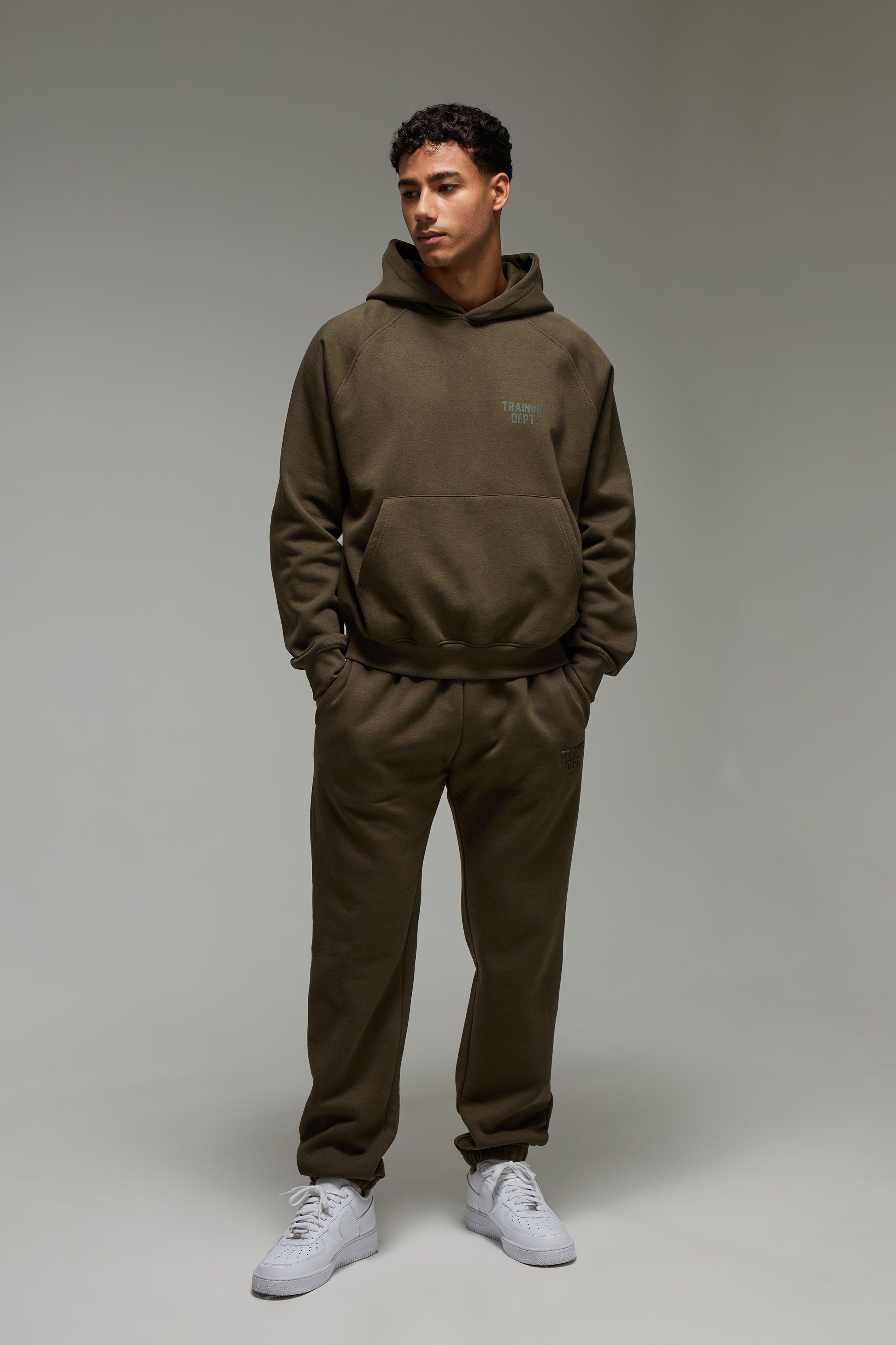 Image of Tuta sportiva squadrata Man Active Training Dept con incisioni, Verde