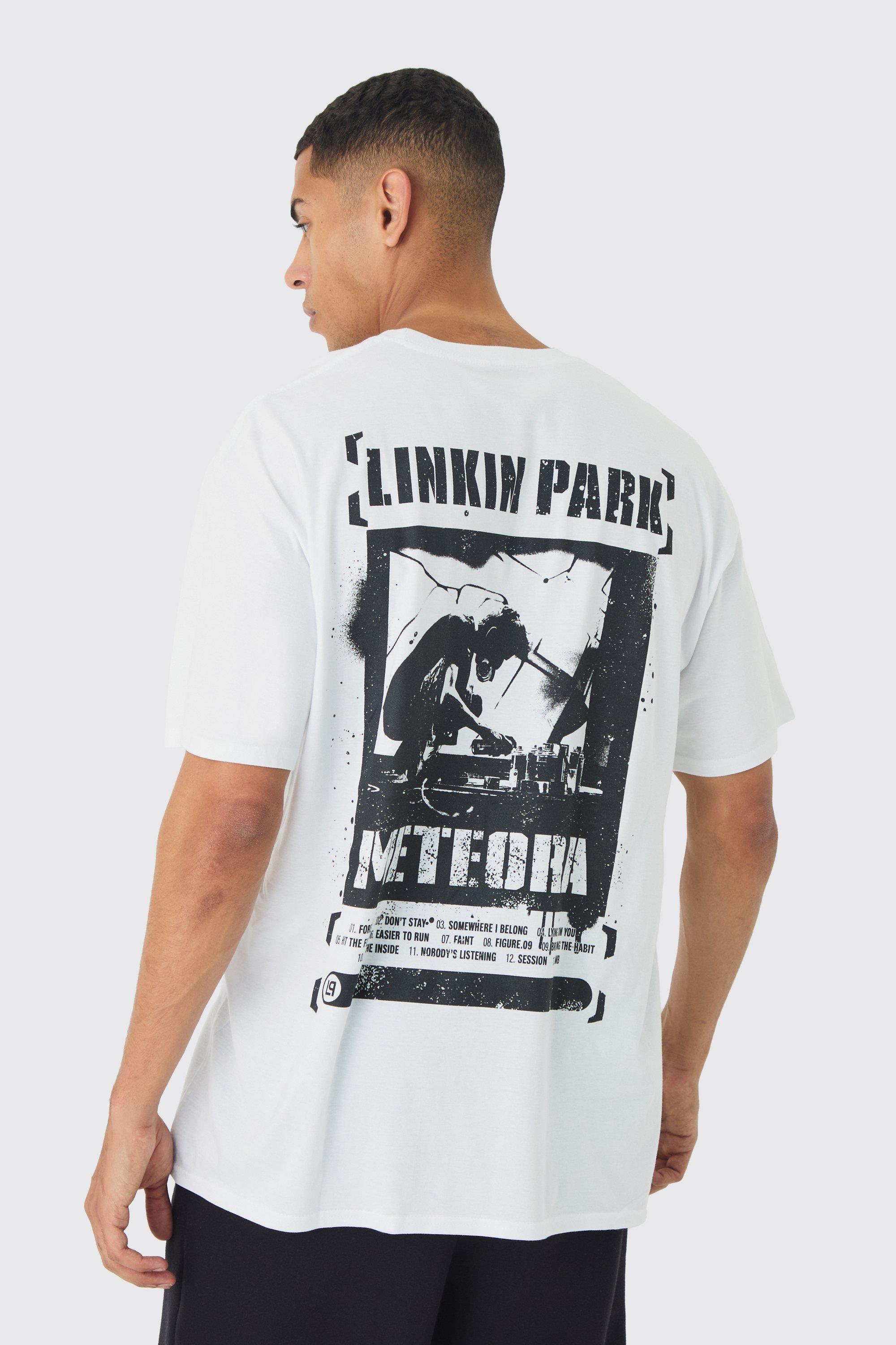 T-shirt oversize ufficiale dei Linkin Park con stampa di banda, Bianco