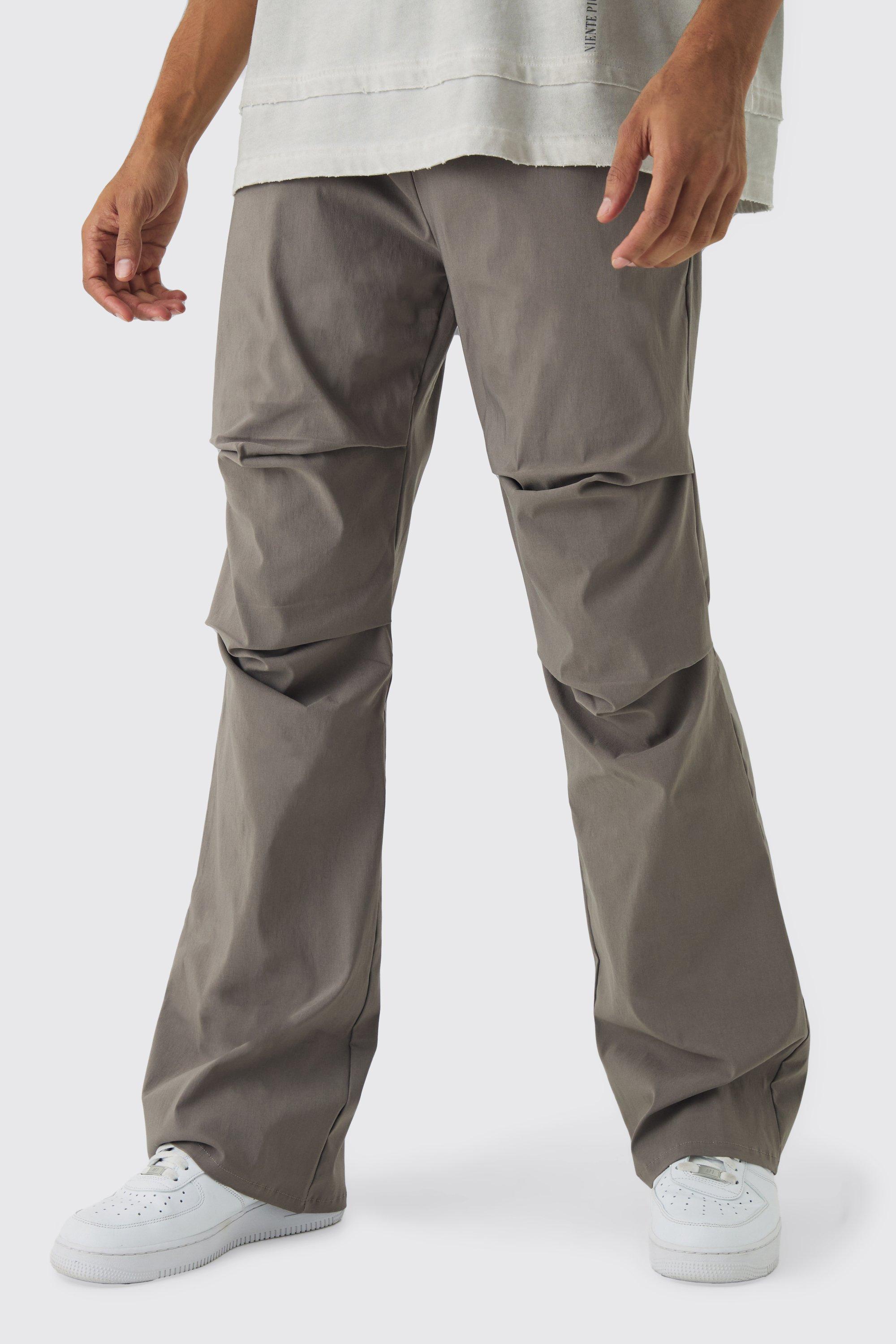 Pantaloni a zampa Slim Fit in bengalina con gamba affusolata, Beige